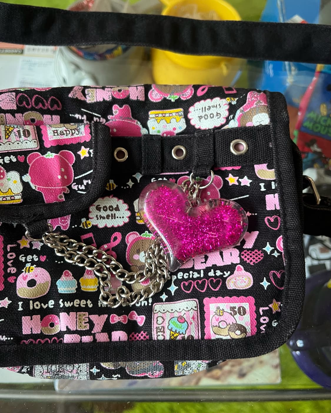 Jpn Vintage GAL Heart Chain Hip Sack 상품이미지6