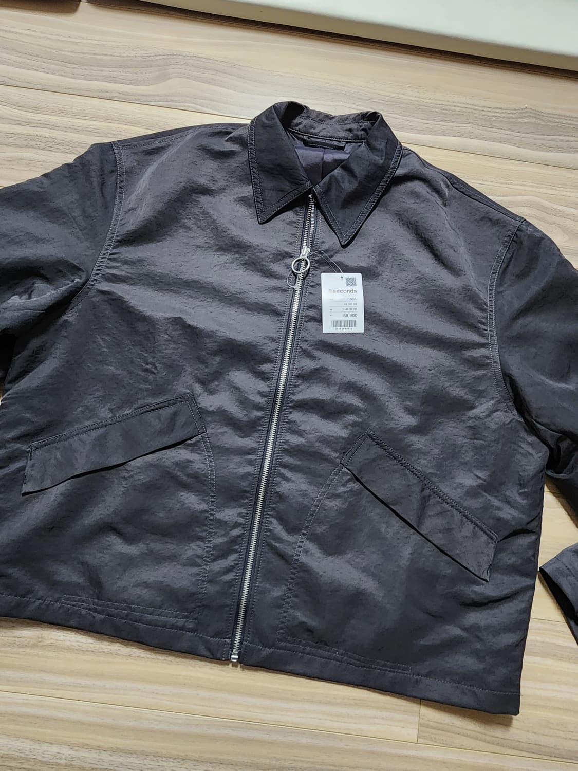 에잇세컨즈나일론카라넥집업자켓점퍼L 상품이미지1