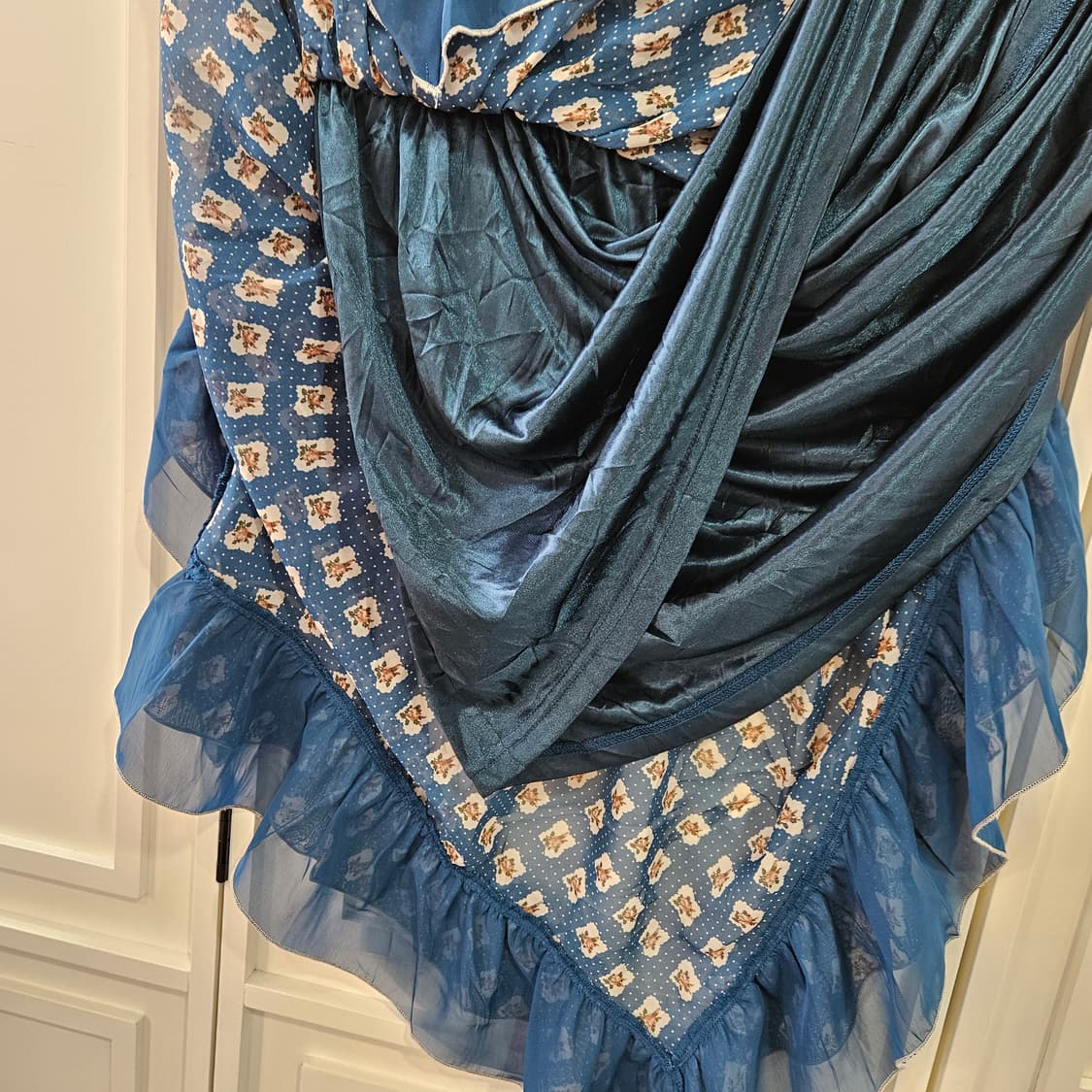 엑시즈팜 (axes femme) 플라워 패턴 레이스 끈 원피스 상품이미지8