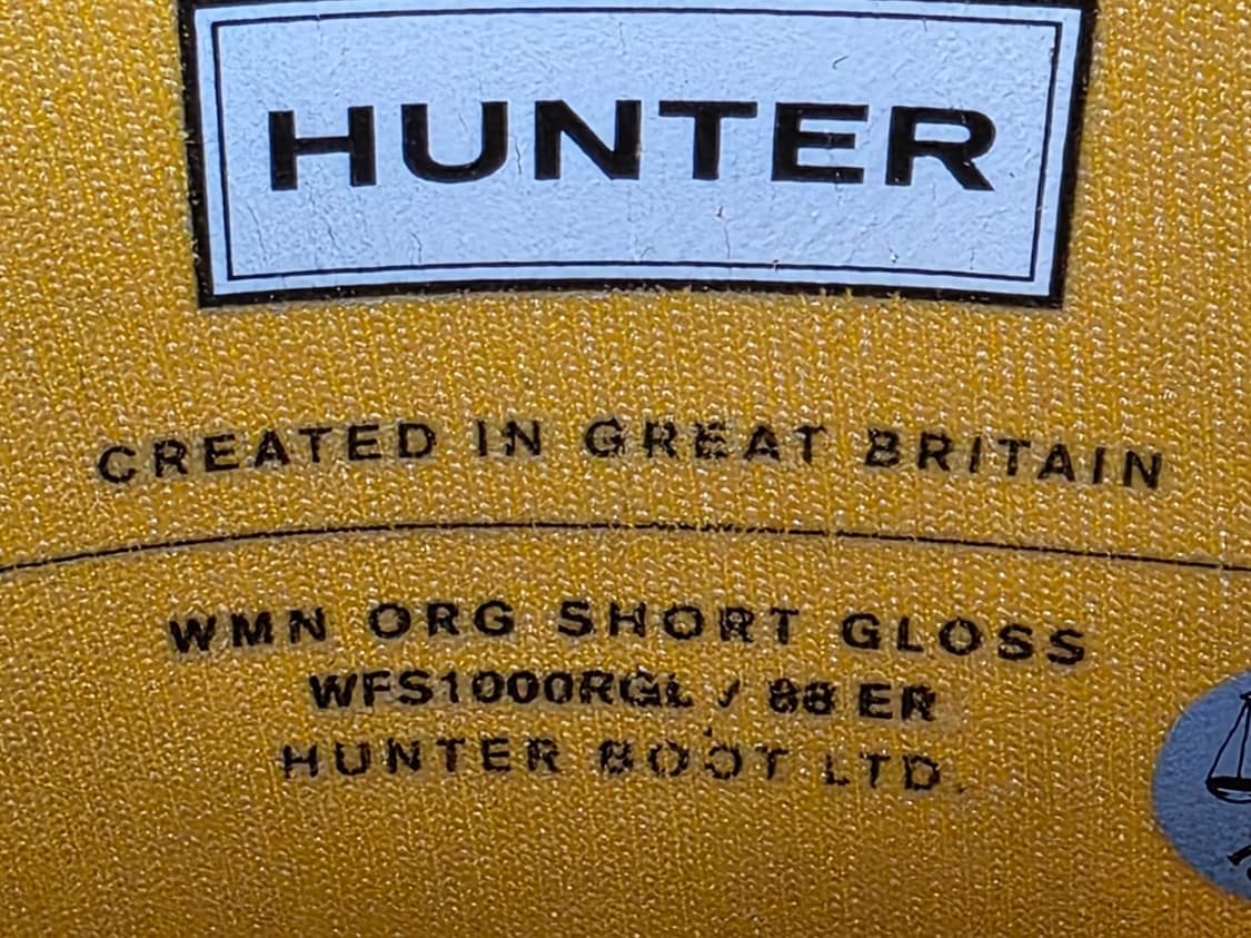 헌터 숏 여성 레인부츠 230~235 옐로우 숏글로스 LB70 상품이미지8