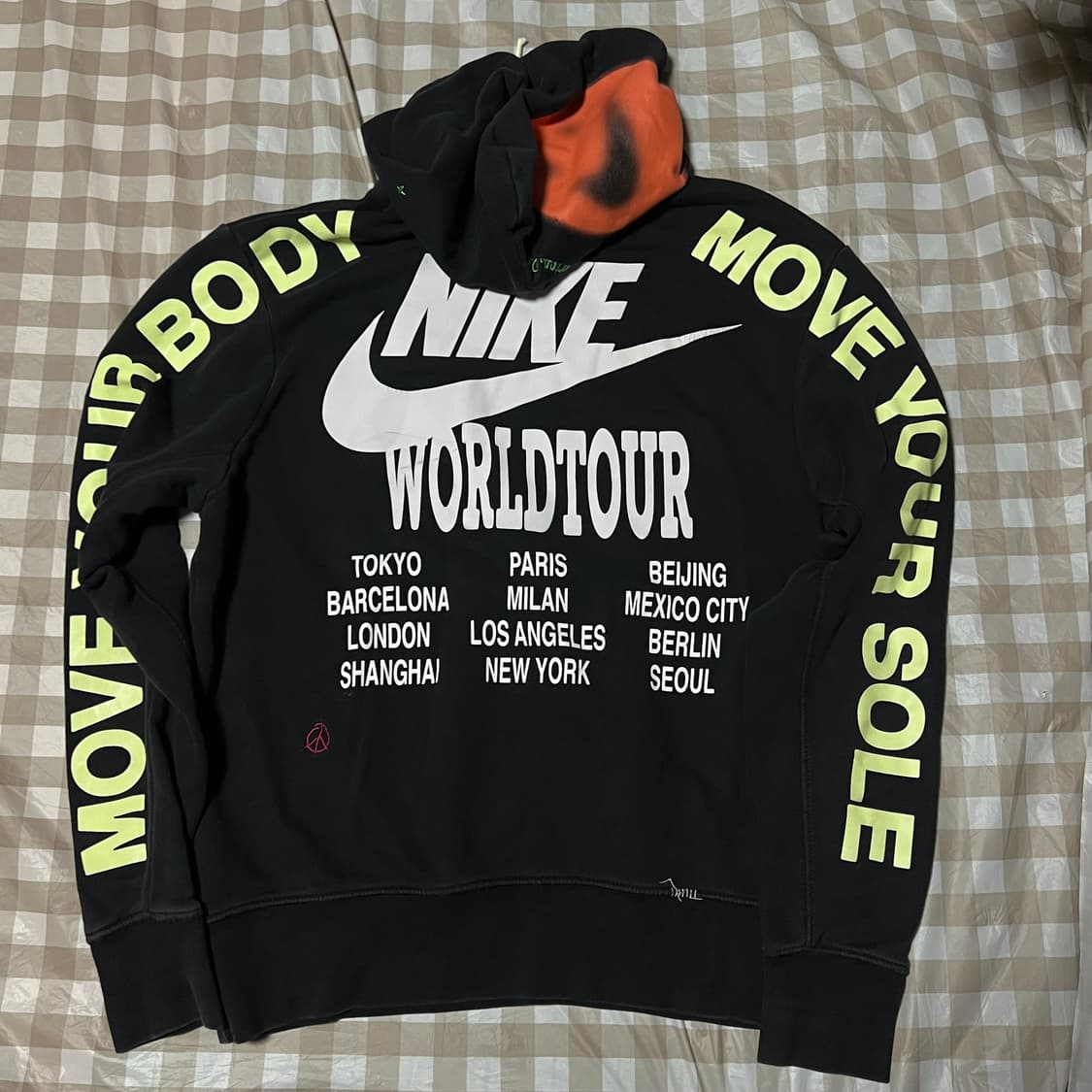 나이키 월드투어 후드티 M 블랙 후드 후디 맨투맨 스웻 상품이미지5