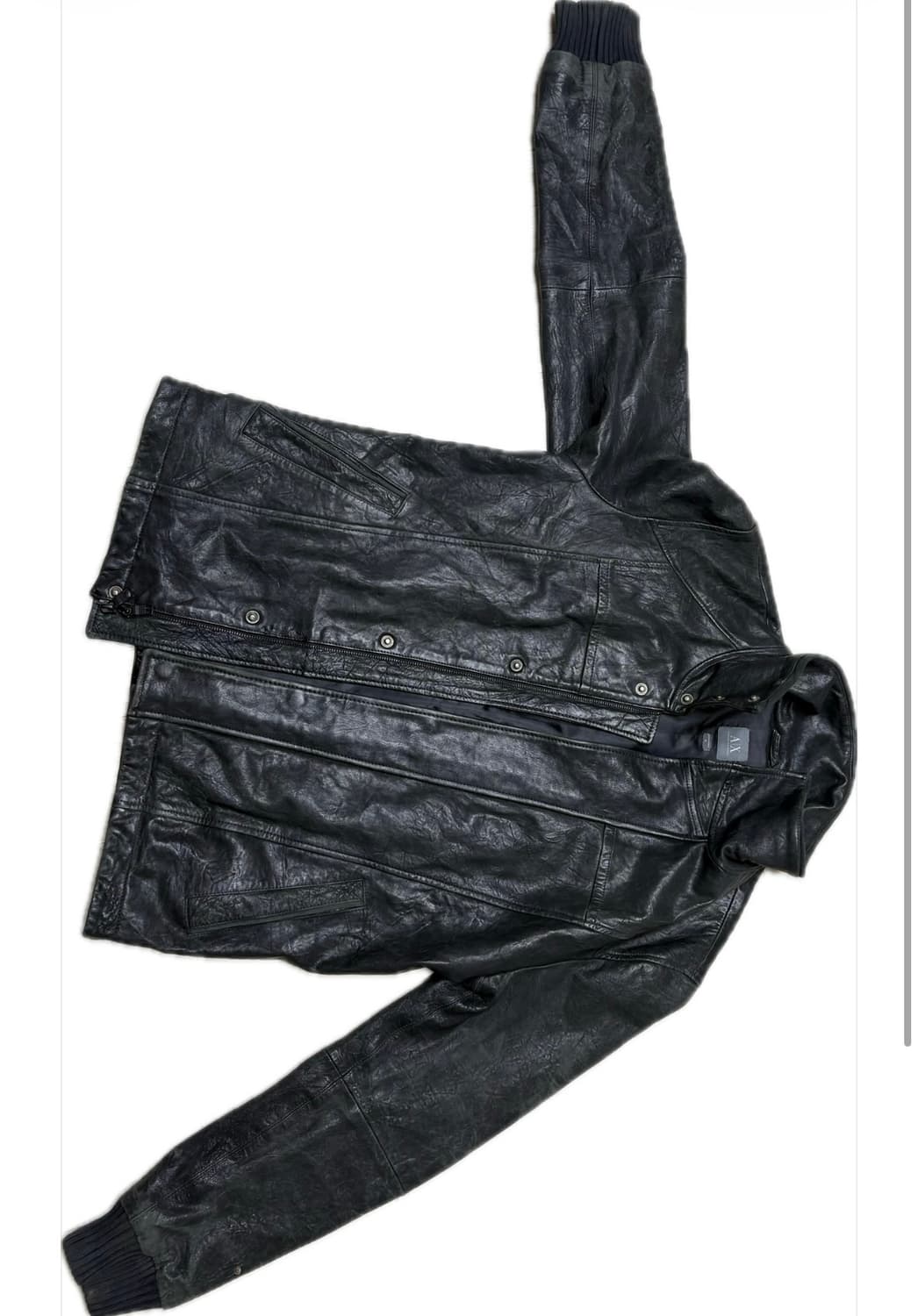 아르마니 익스체인지 레더자켓 판매합니다. 상품이미지3