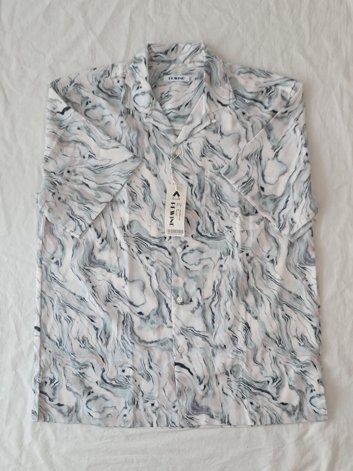 REWIND 리와인드 마블 패턴 셔츠 새상품 상품이미지1