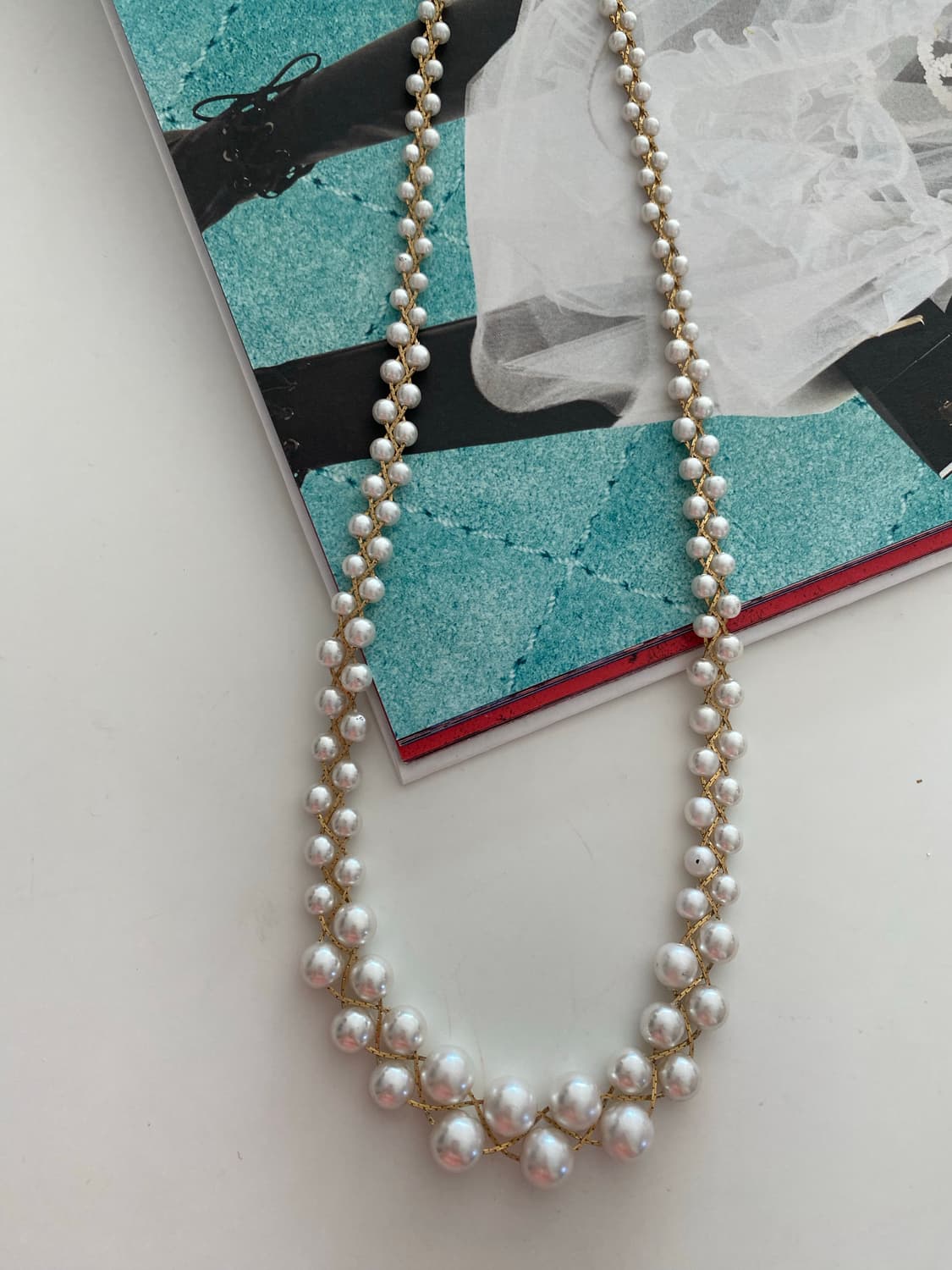 빈티지 모조진주 목걸이 상품이미지6