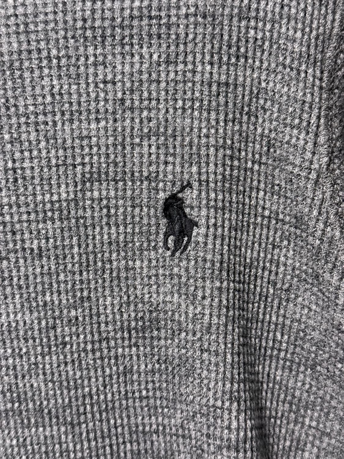 폴로 랄프로렌 회색 그레이 와플 니트 긴팔 티셔츠 롱슬리브리스 L 100 상품이미지4