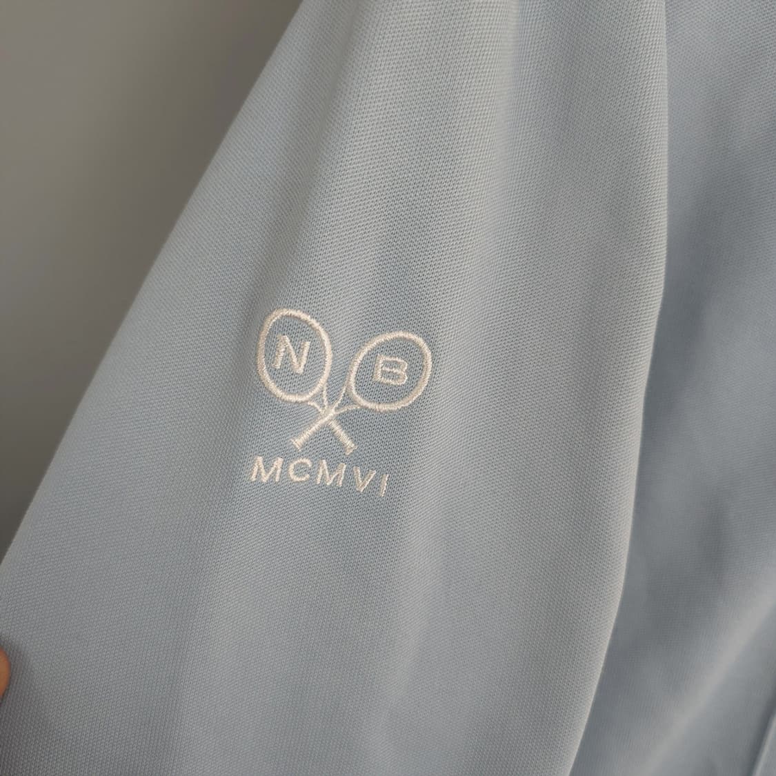 뉴발란스 New Balance 로고 라인 배색 트랙자켓 라이트블루 XL 상품이미지3