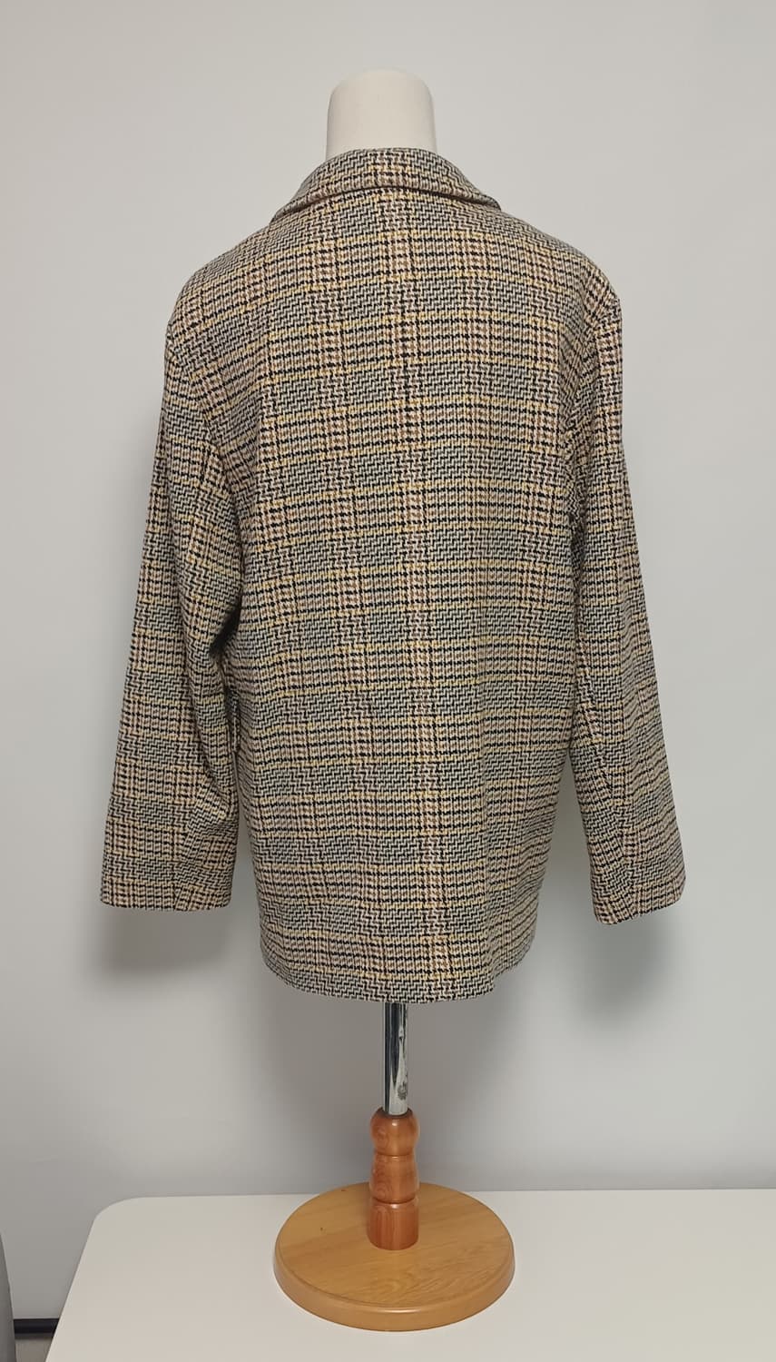 [클래식/울혼방] 베네통 옐로우 체크 테일러드 자켓 (66/42호) 상품이미지3