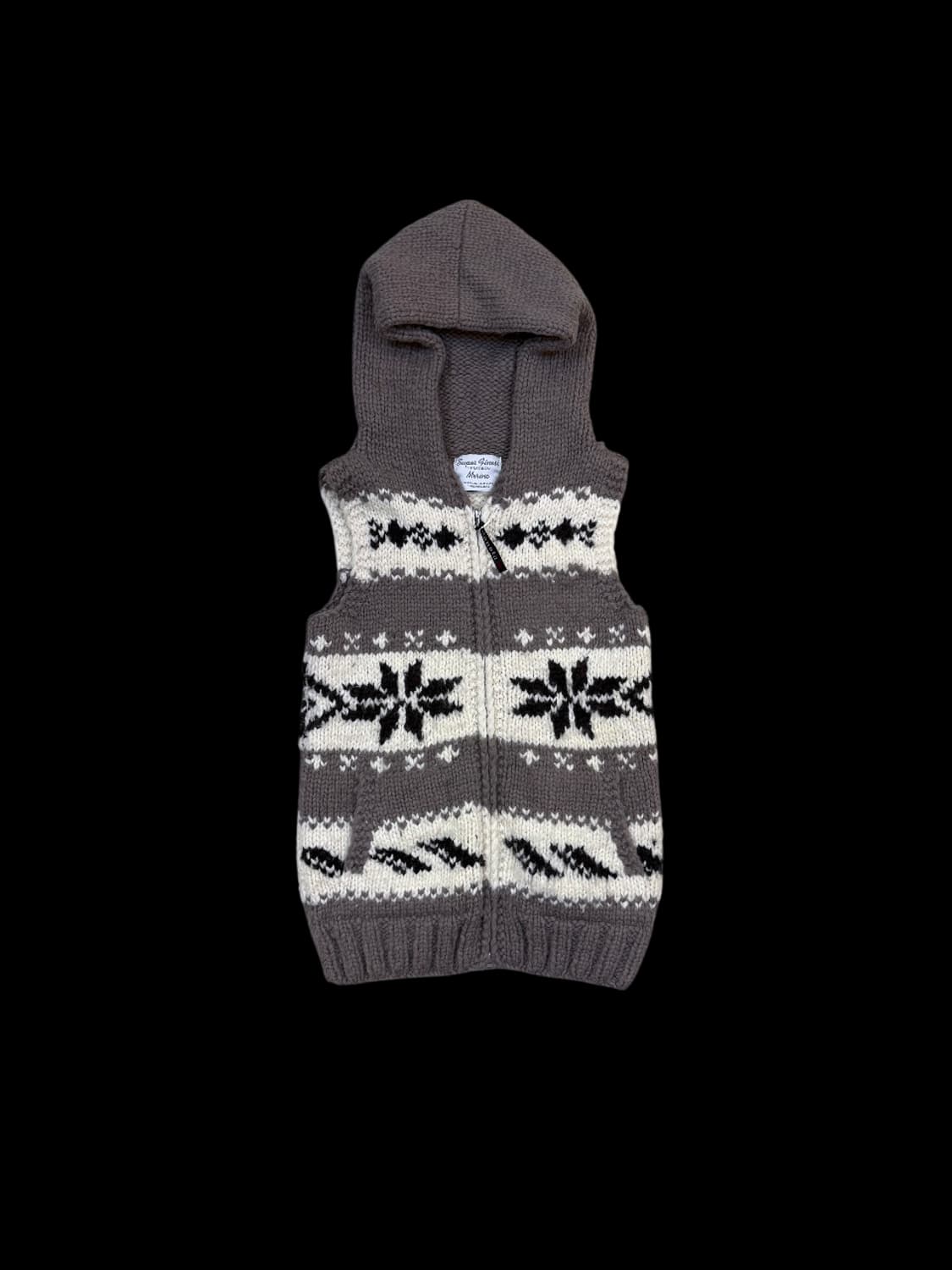 anata Hand Knits Merino Wool Hoodie Vest 상품이미지1