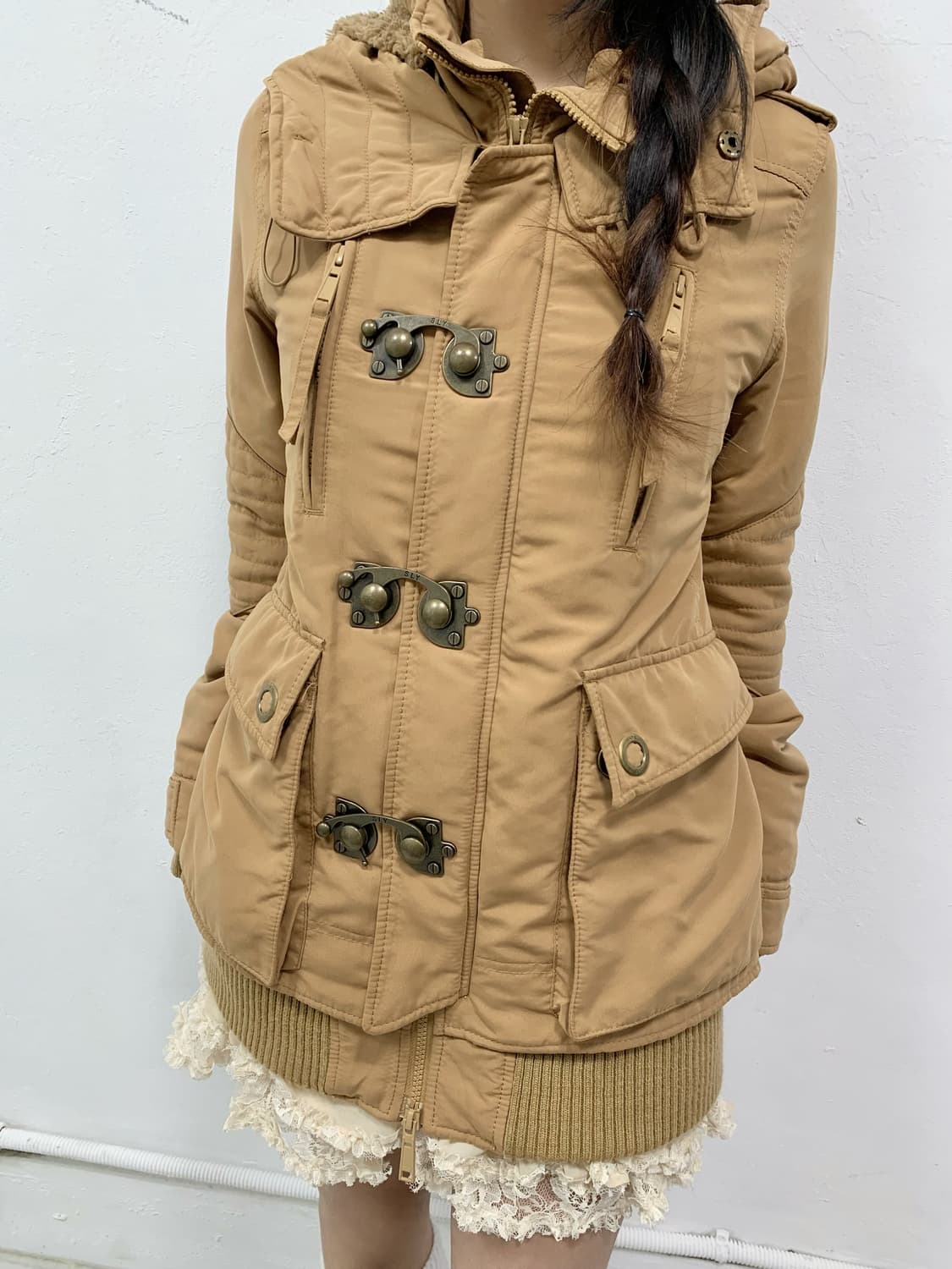 [SLY] y2k 머스타드 버클 야상 자켓 상품이미지4