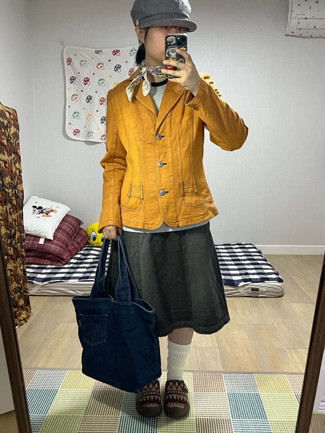 Intellection 인텔렉션 머스터드 워싱 자켓 상품이미지2