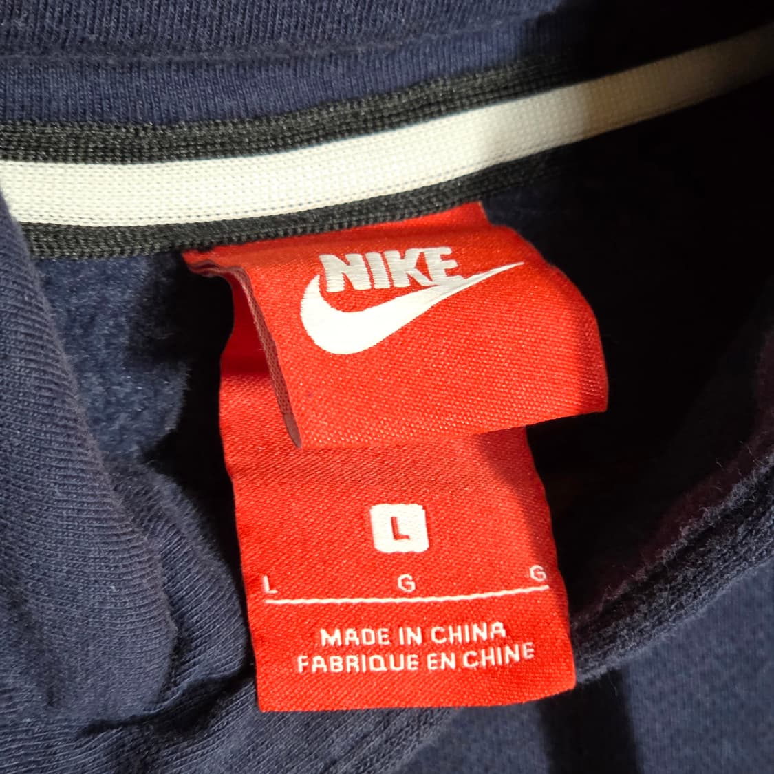 나이키 네이비 레드 배색 후드티 상품이미지8