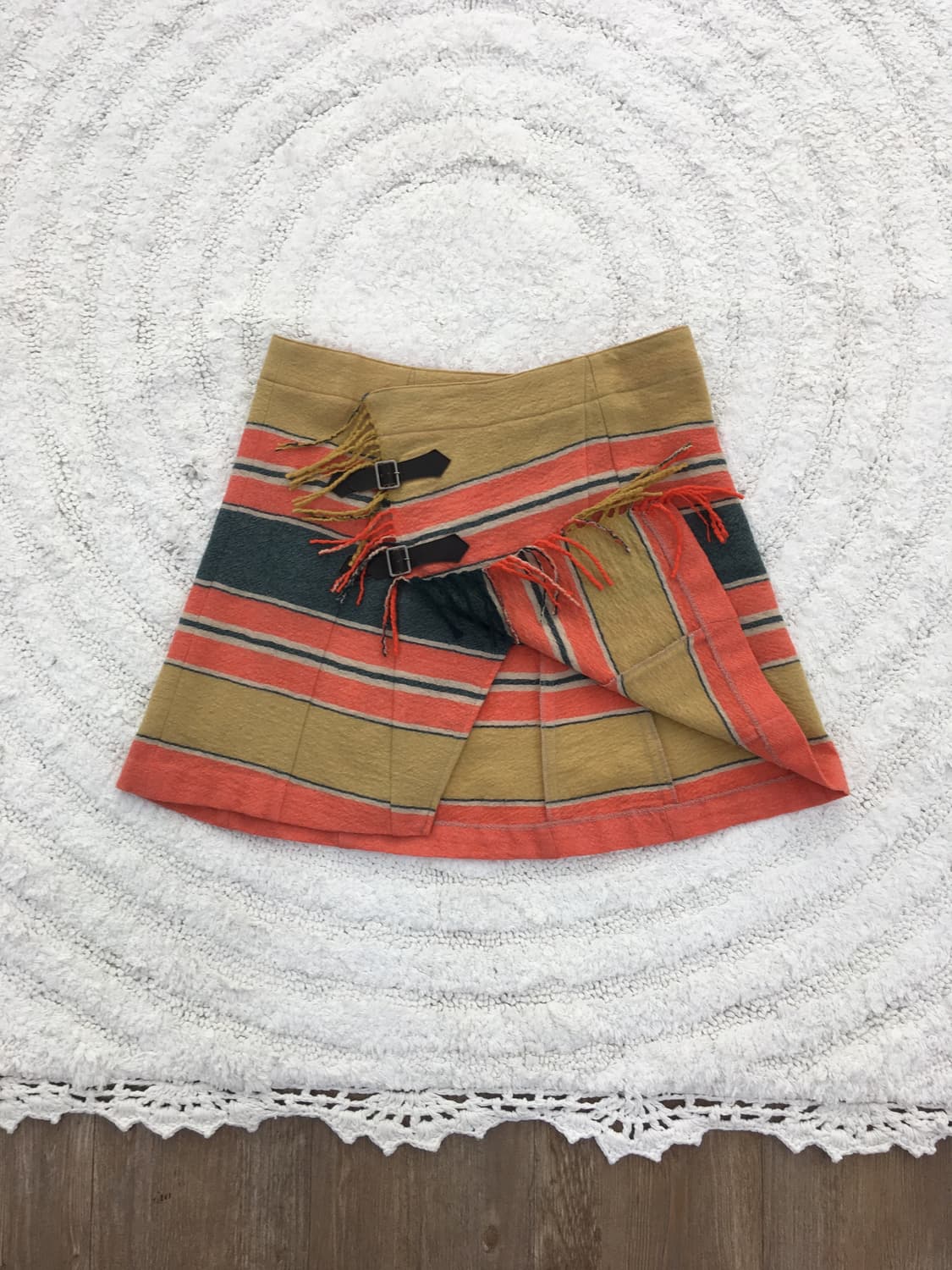 스나오 쿠와하라 프린지 랩스커트 상품이미지3