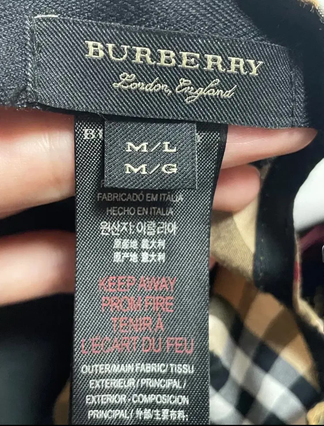 남녀공용 버버리 노바 체크 베이스볼 스트라이프 코튼 볼캡 캔버스 모자 상품이미지6