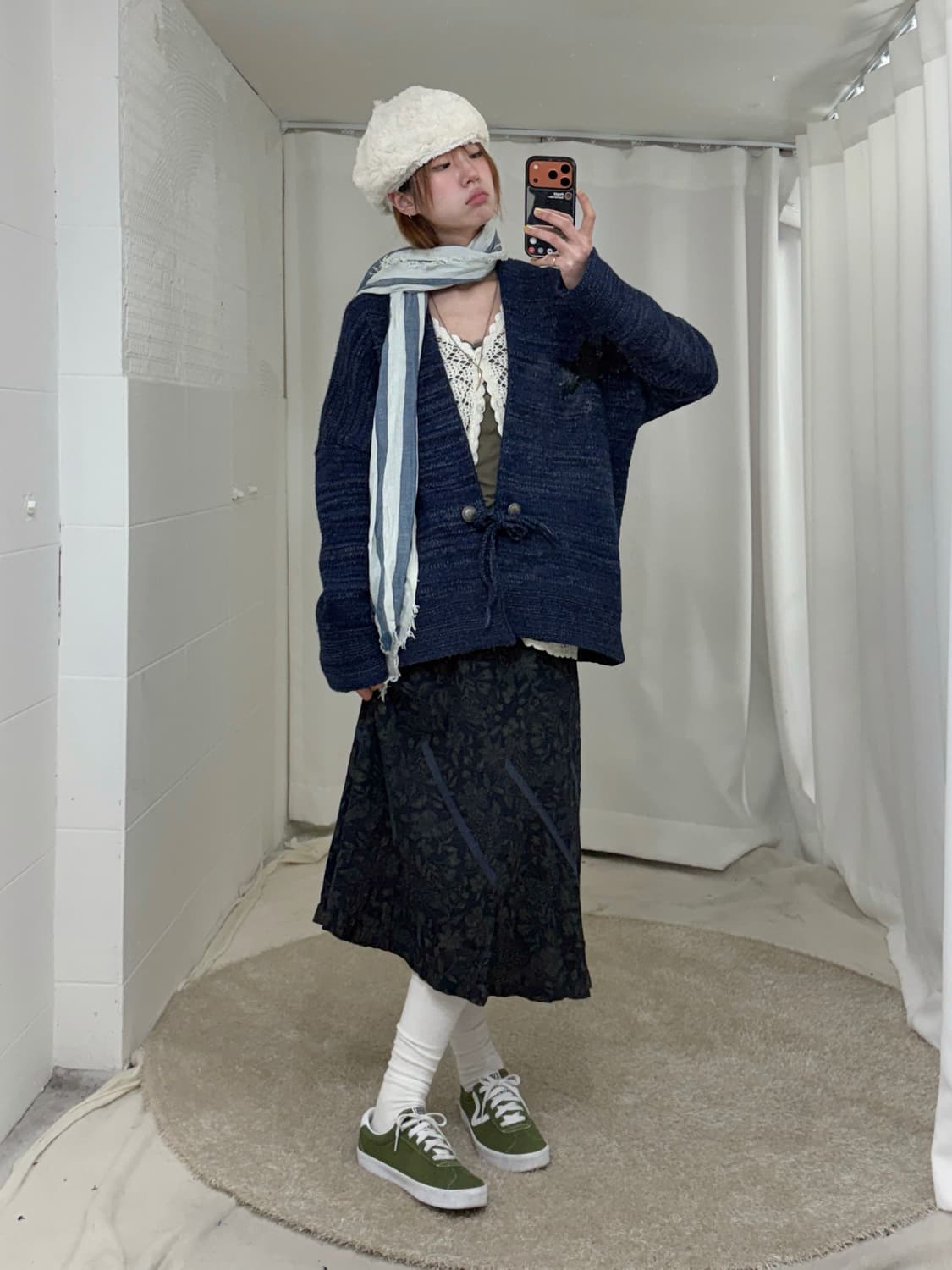 니코앤드 네이비 니트 가디건 데일리 그런지 코디 세트 상품이미지1