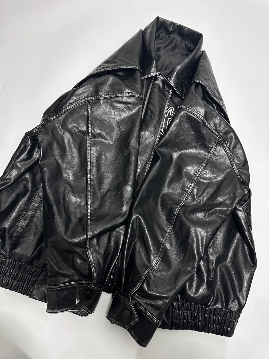 W.Management 인조가죽 블루종 자켓 상품이미지5