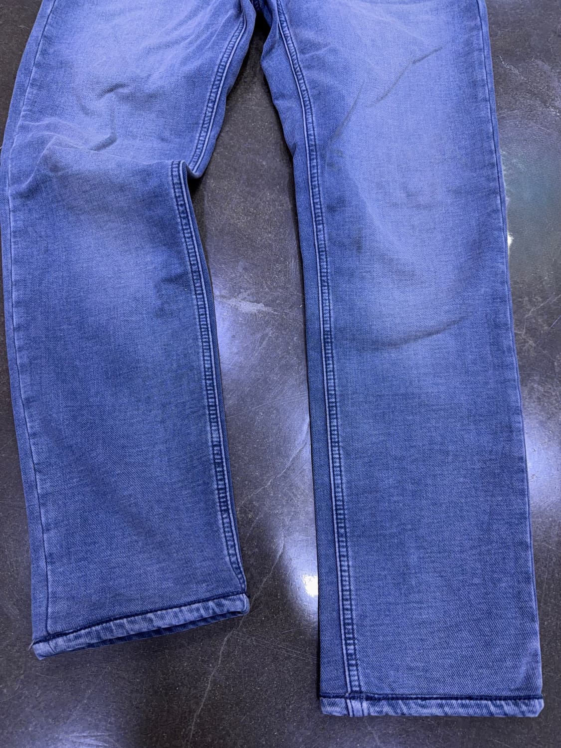 시리즈 힙스터 빈티지 주름 워싱 기모 스트레이트핏 데님팬츠 82 (32) 상품이미지5