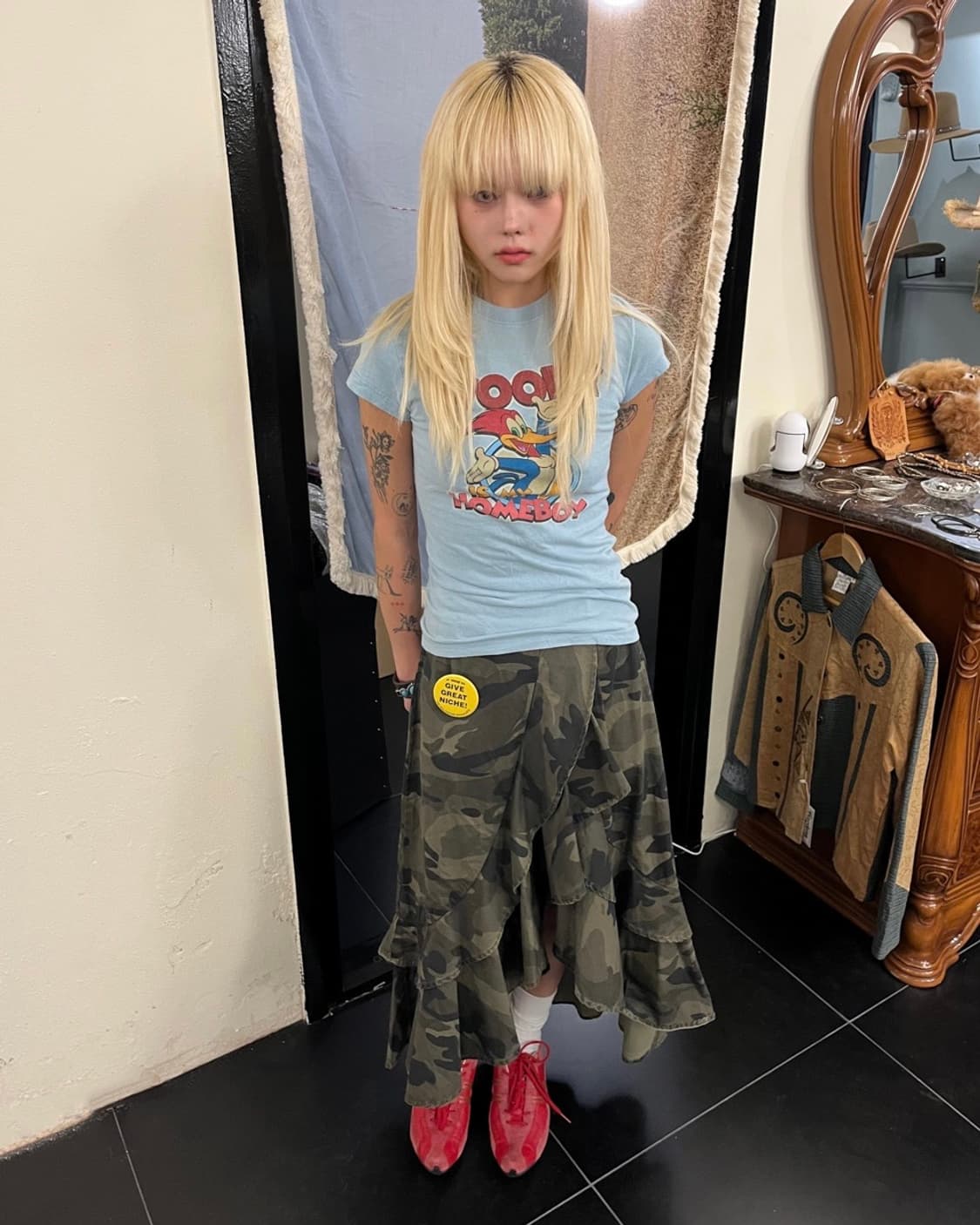 카모 스커트 상품이미지5