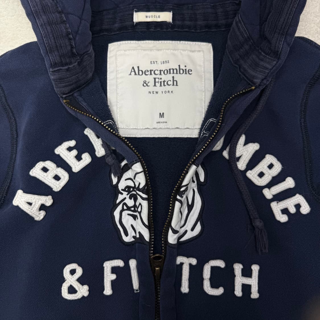 [M] 아베크롬비 네이비 후드집업 상품이미지5