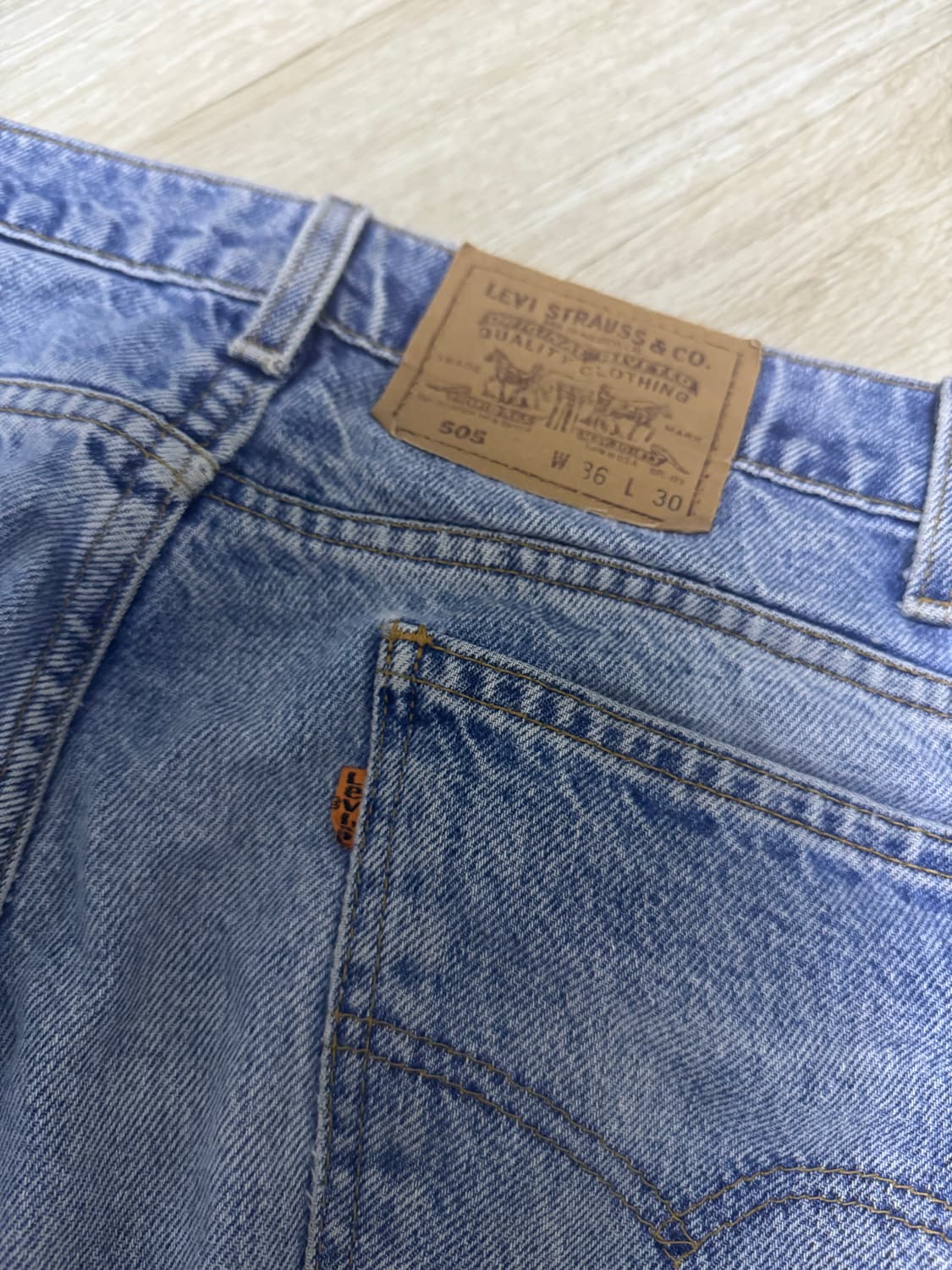 90s 리바이스 오렌지탭 505 데님팬츠 made in usa 상품이미지5