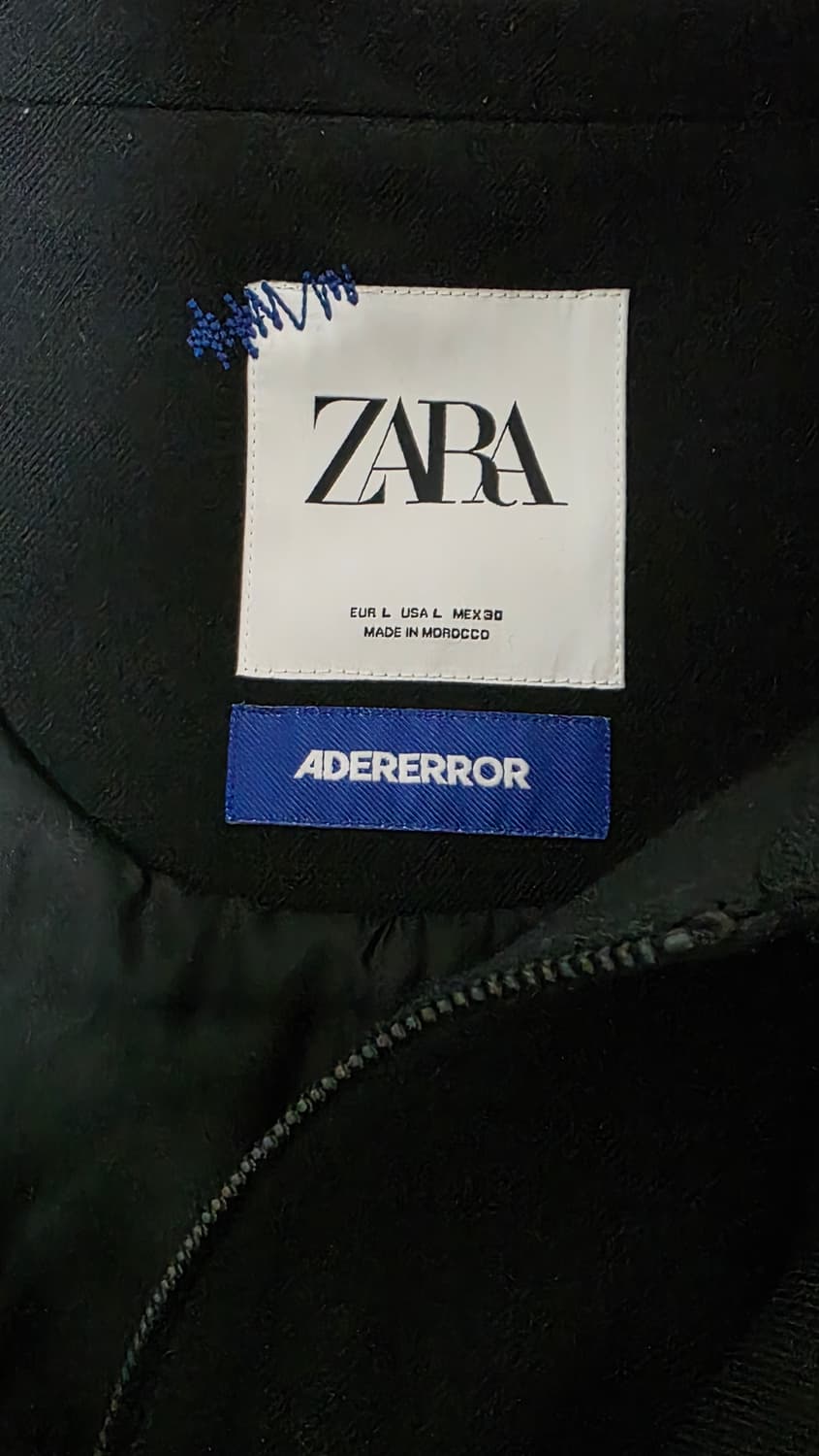 자라 x 아더에러 오버사이즈 칼라 봄버 자켓 블랙 라지 상품이미지3