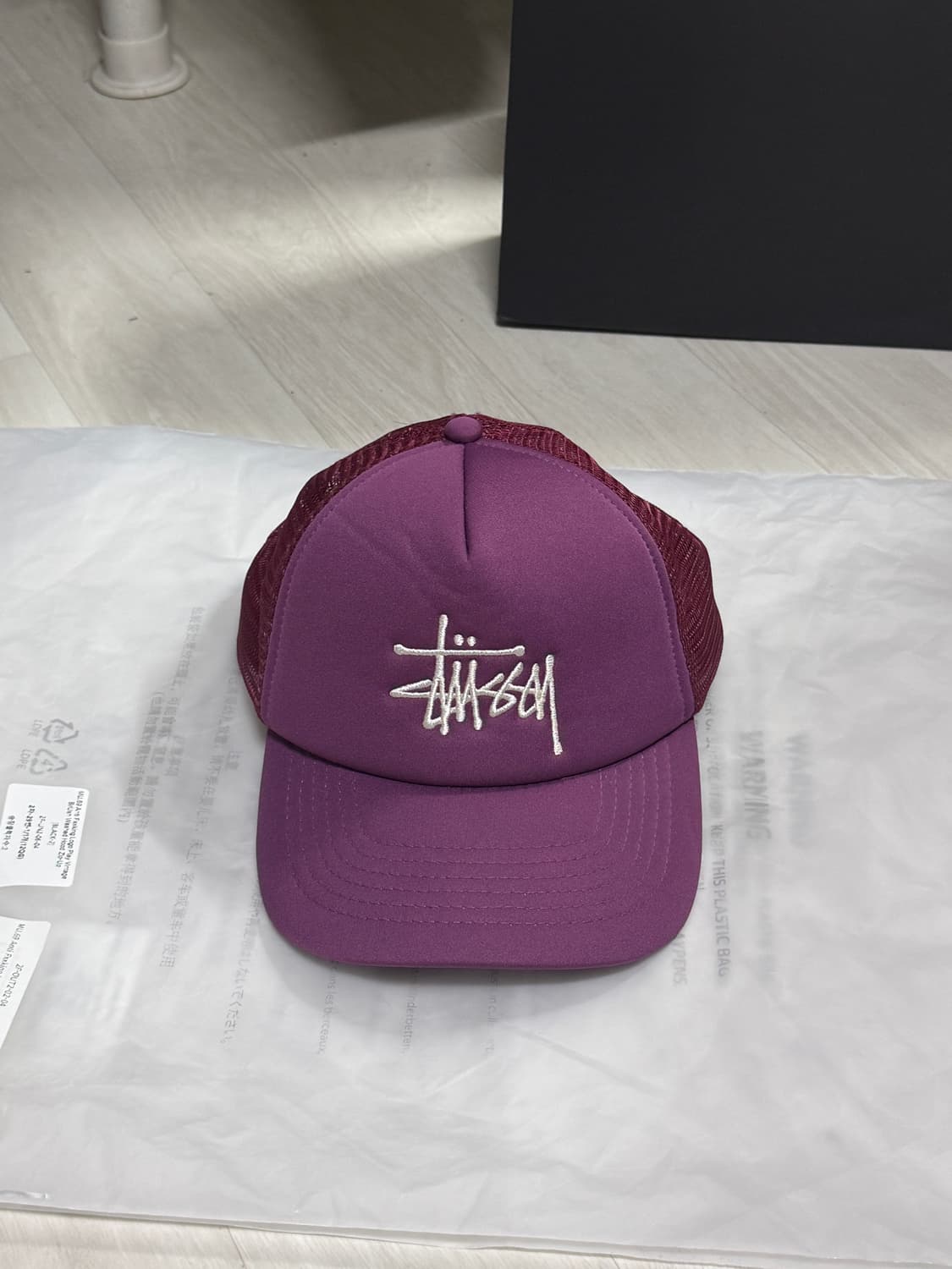 스투시 진분홍 메쉬캡 상품이미지1