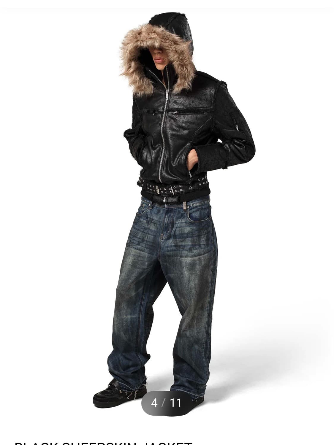 racer 블랙쉽스킨자켓 Black sheepskin jacket 상품이미지6