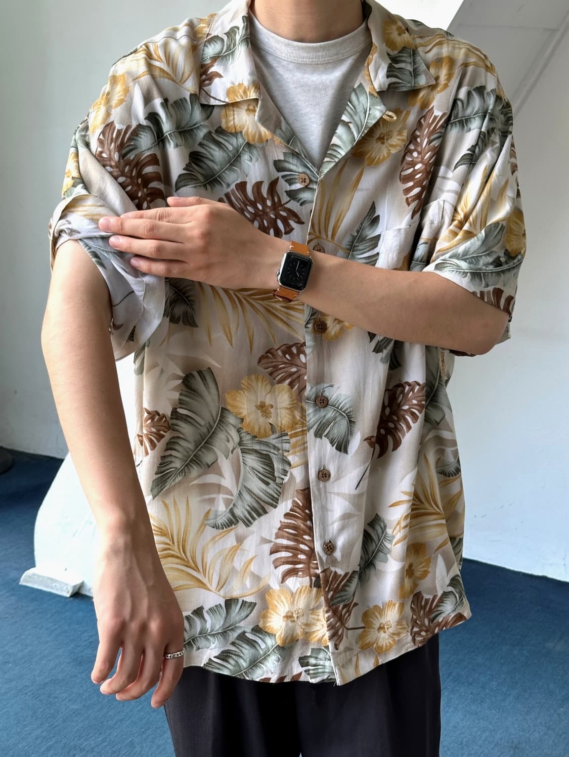 Rayon 100% patterned H/S shirt 상품이미지5