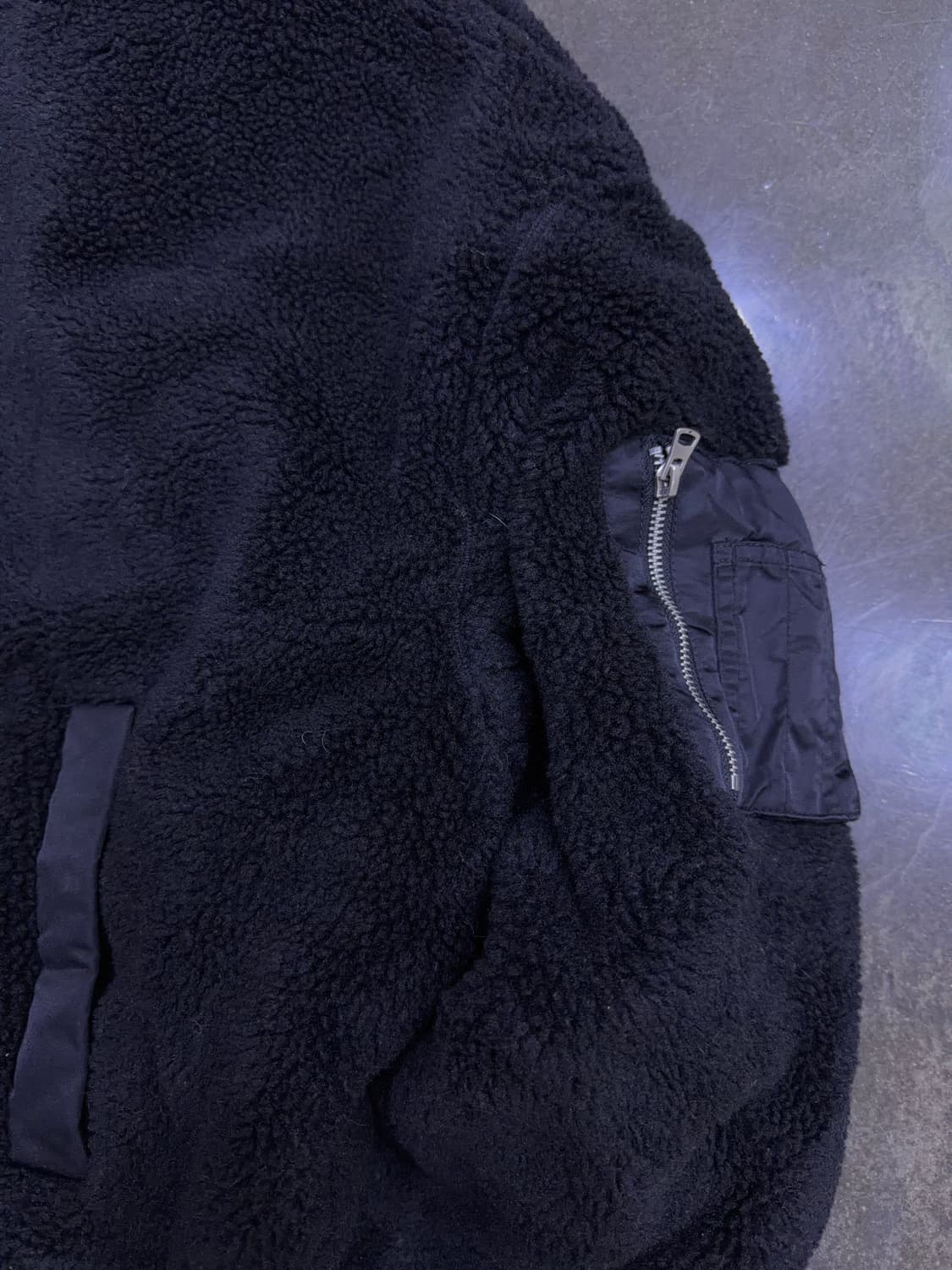 무신사스탠다드 오버사이즈 리버서블 플리스 MA-1 보머 자켓 2XL 상품이미지10