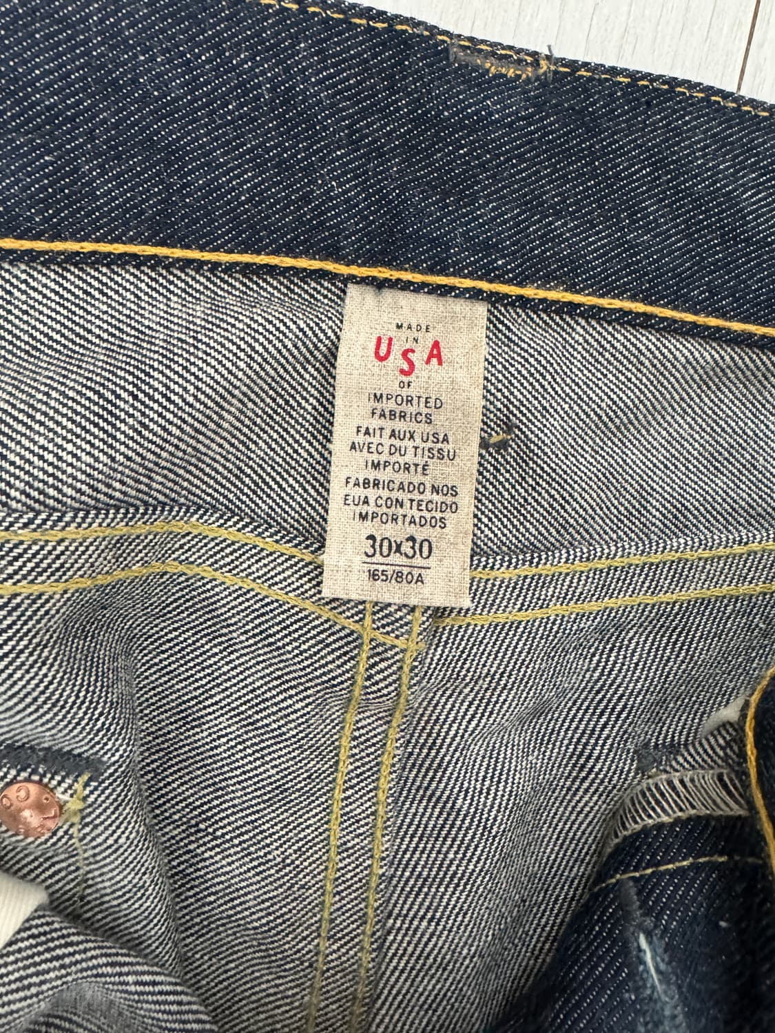 RRL 슬림핏 셀비지 데님 팝니다. (30/30) 상품이미지5