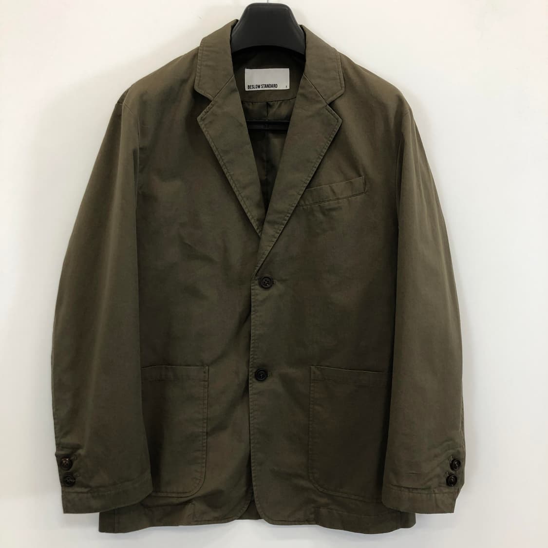 비슬로우 루즈핏 싱글코튼자켓 S 올리브 상품이미지1
