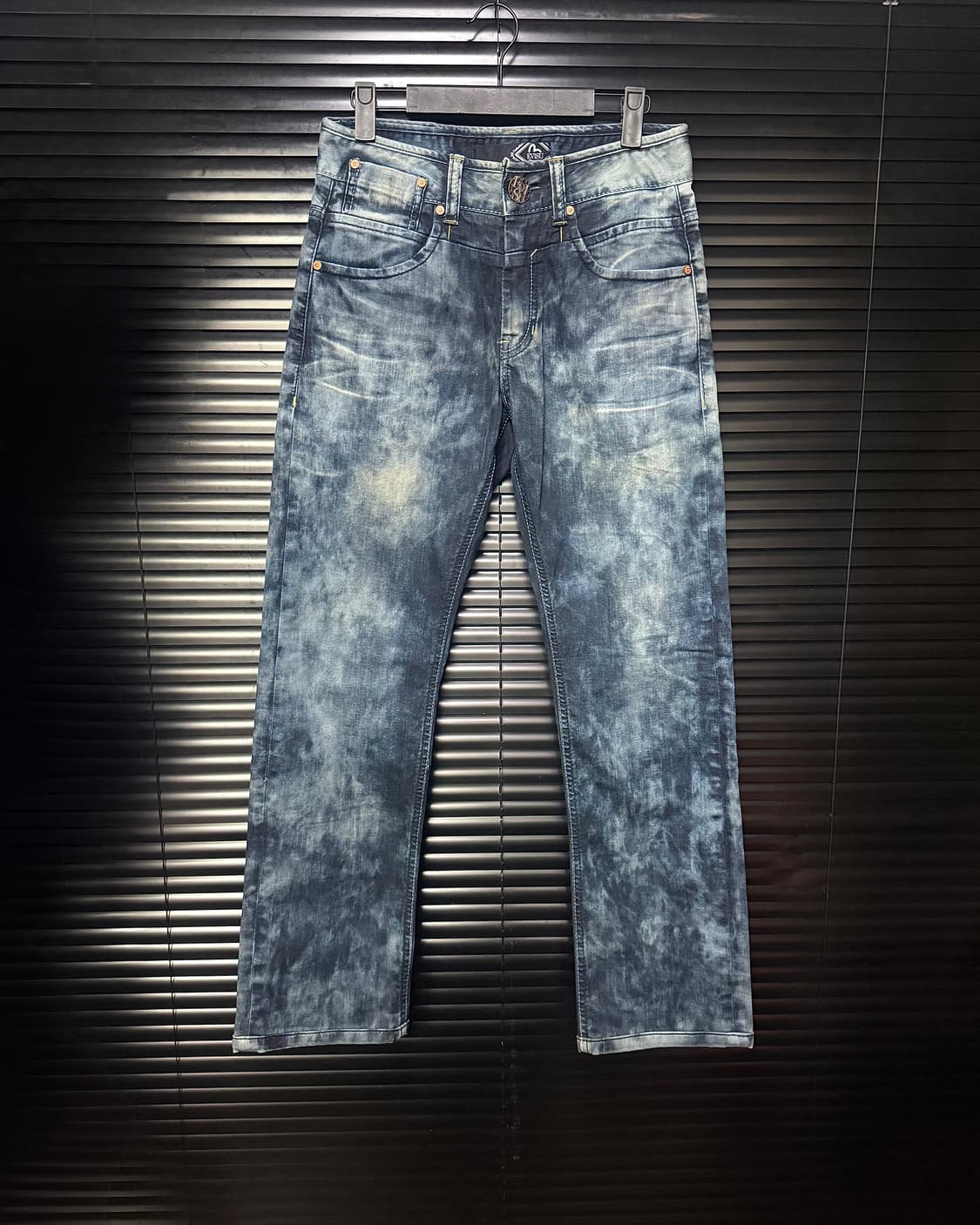 에비수 블리치드 워싱 워시드 데님 워크 팬츠 28 갸루 모리걸 고스 펑크 상품이미지3