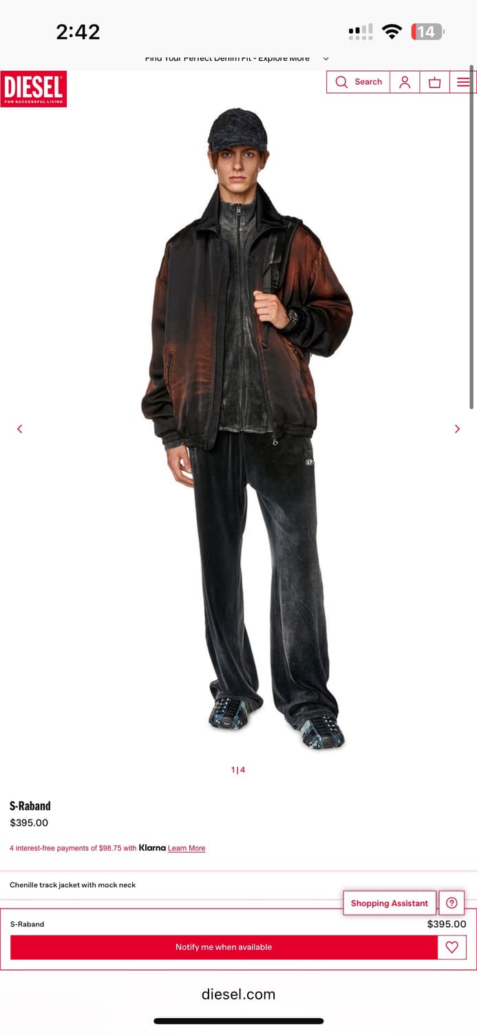 Diesel chenille track jacket 상품이미지1