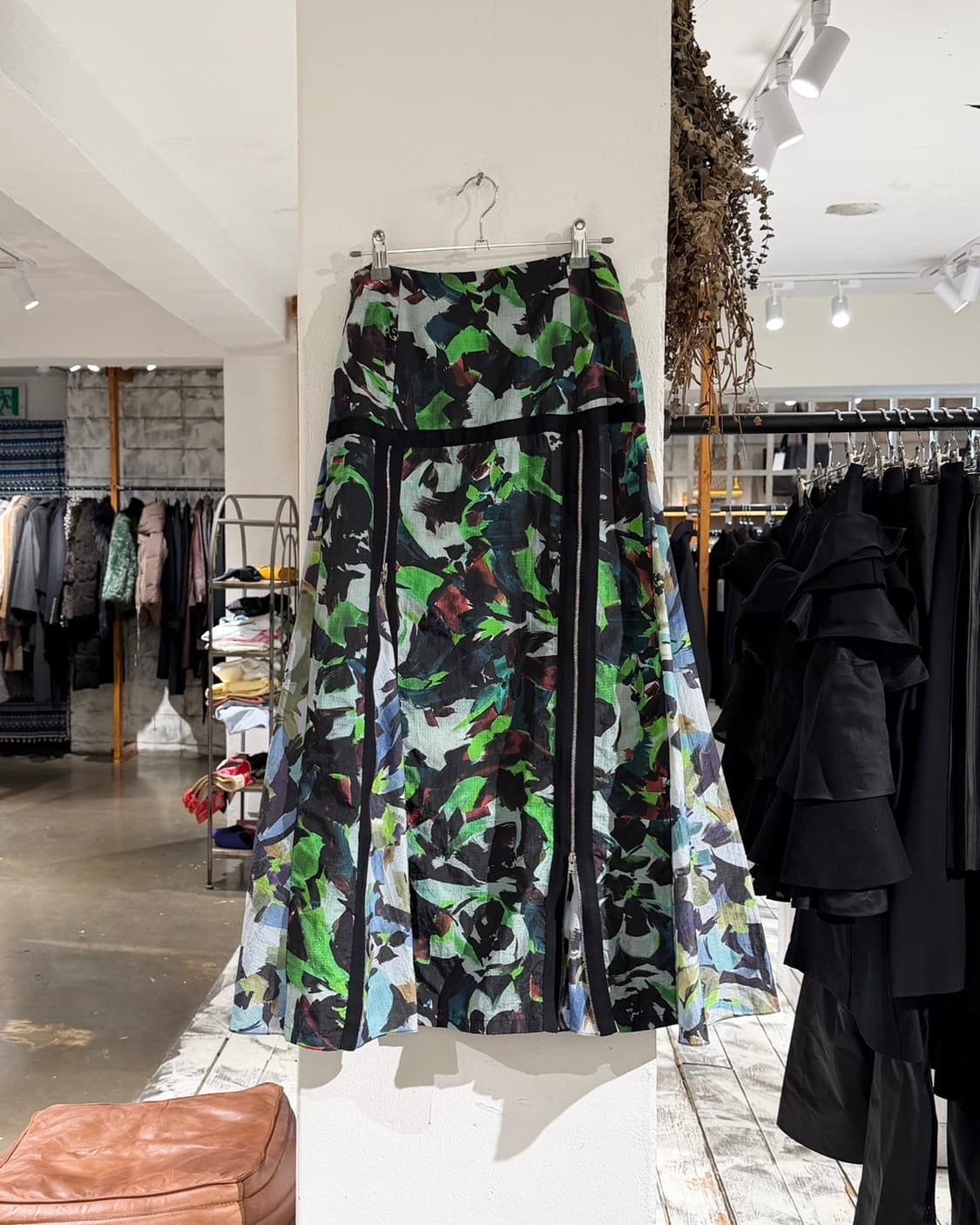 겐조 그린 아카이브 플로랄 지퍼 맥시 스커트 상품이미지4