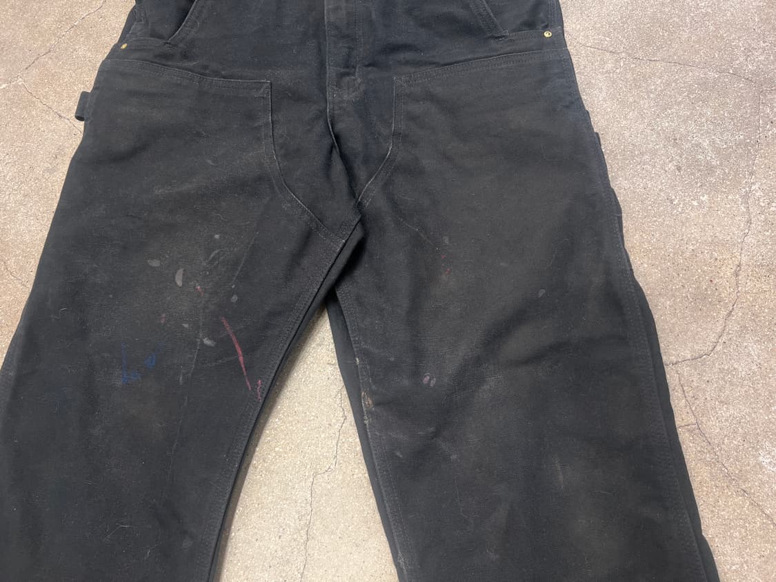 칼하트 더블니 오버롤 블랙 상품이미지5