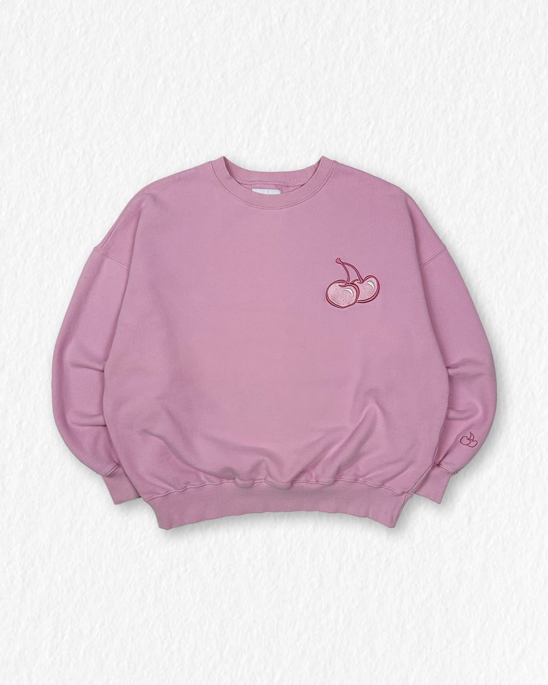 키르시 체리 맨투맨 핑크 상품이미지1