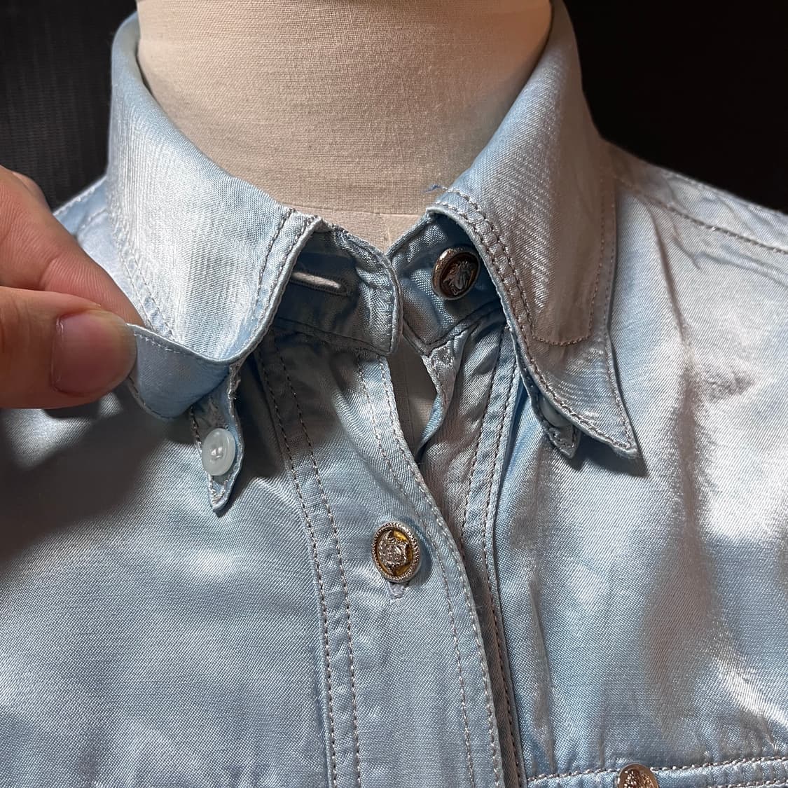 90s 베르사체 진스 꾸뛰르 새틴 웨스턴 셔츠 상품이미지6