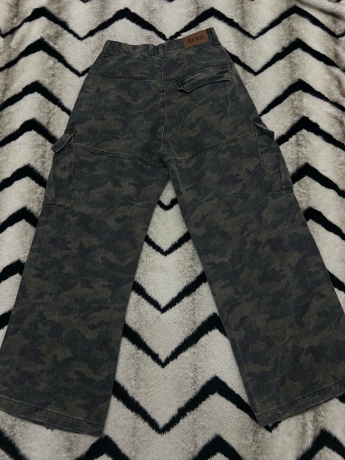 [S]어반드레스 와이드 카모 데님팬츠 상품이미지2