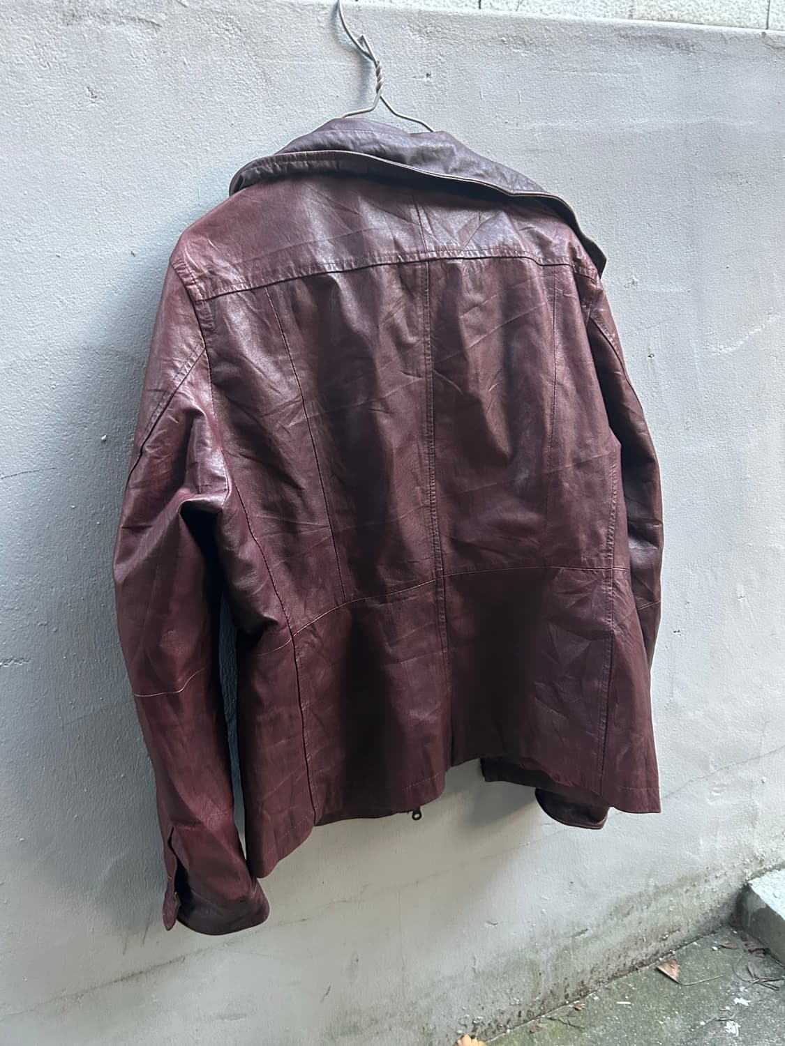 2000s Hide aways 락시크 지퍼 디테일 라이더 가죽자켓 상품이미지2