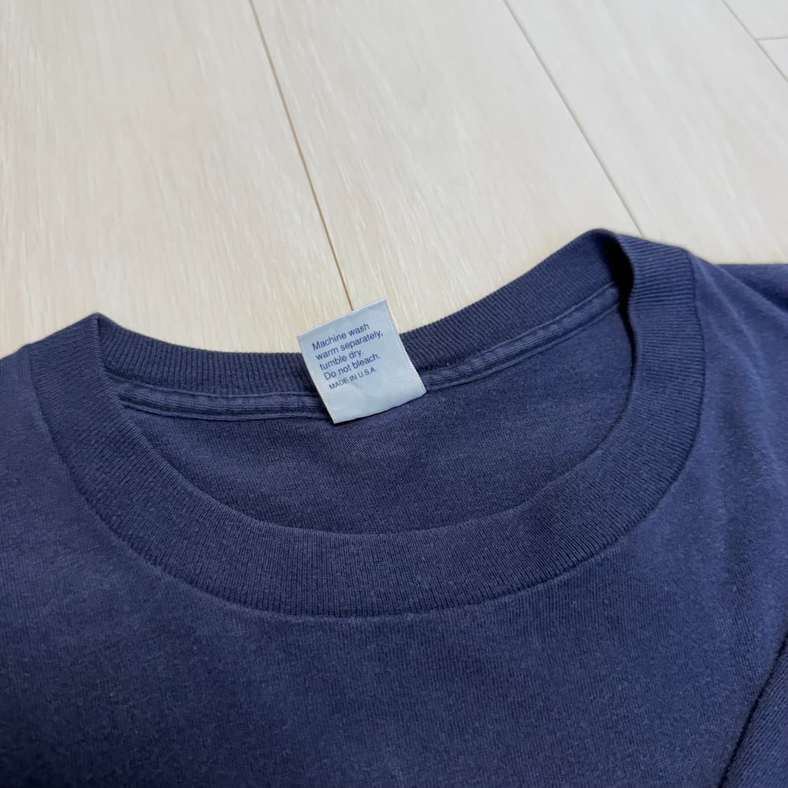 90s Vintage Navy Blank Pocket Tee 상품이미지4