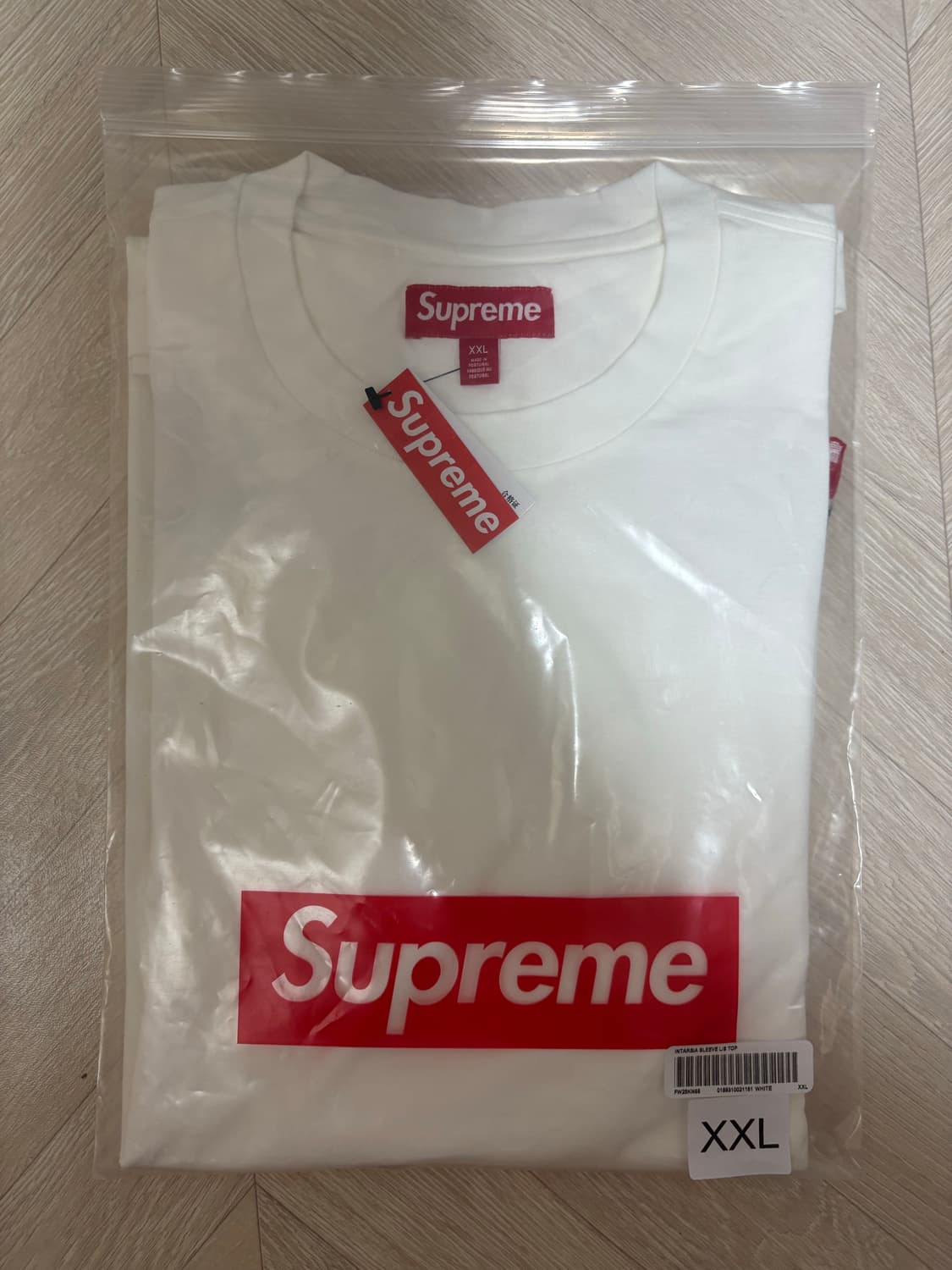 [XXL] 슈프림 인타르시아 롱슬리브 화이트 새제품 상품이미지2