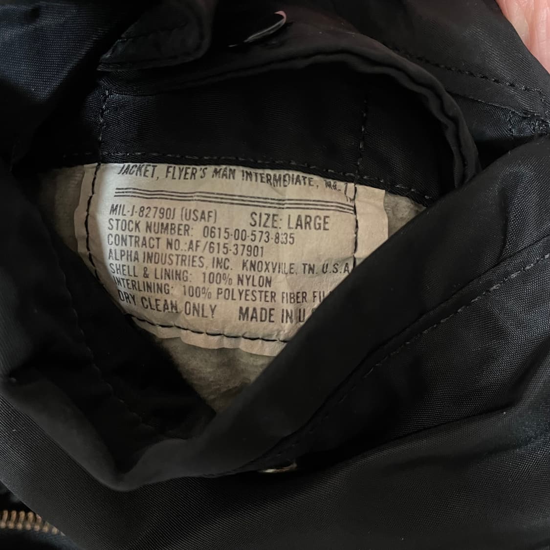 90s 미군 오리지날 ma-1 민수용 봄버 L 상품이미지3