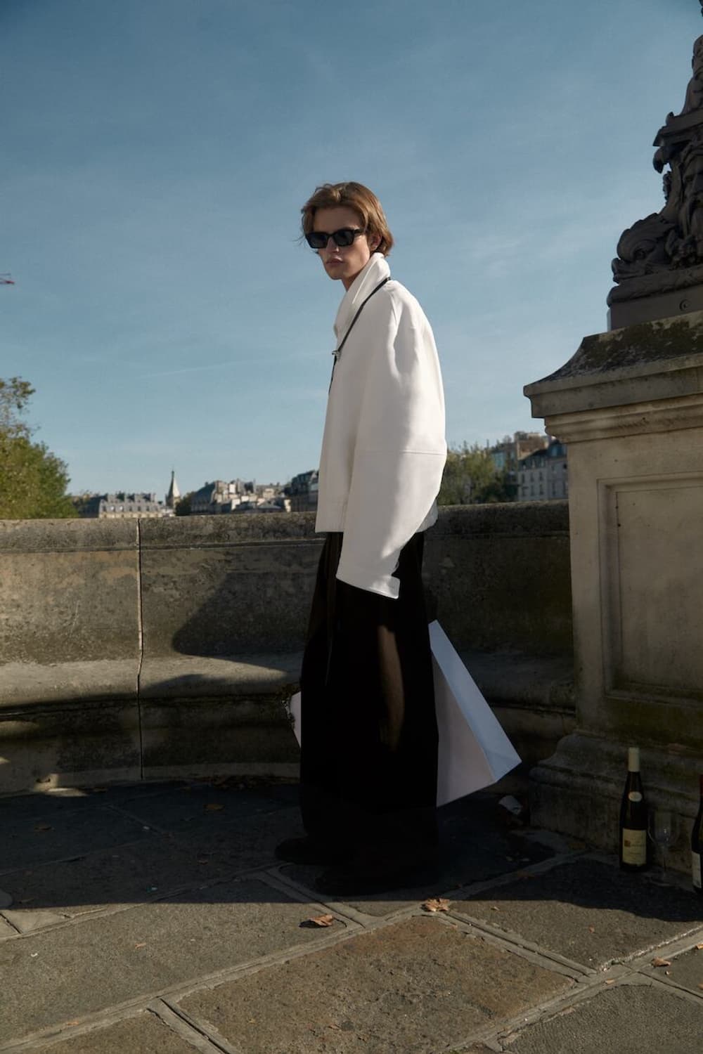 STU 크루아상 슬리브 자켓 화이트 M 상품이미지4