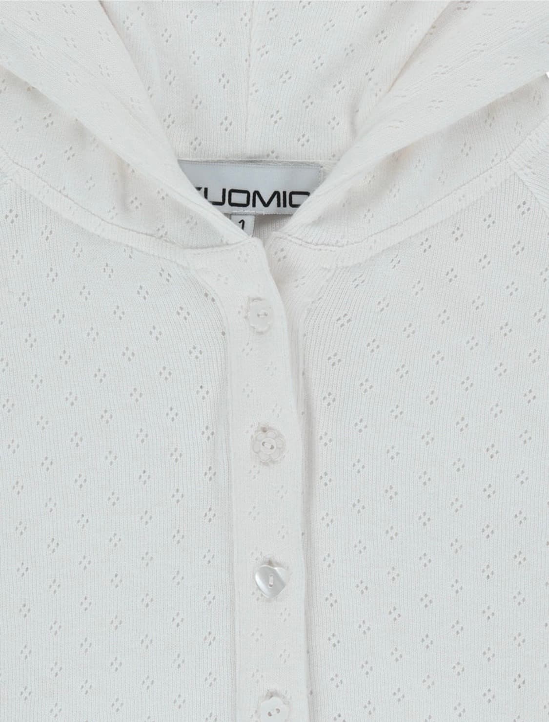 뚜오미오 POINTELLE BUTTONED HOODIE 상품이미지4