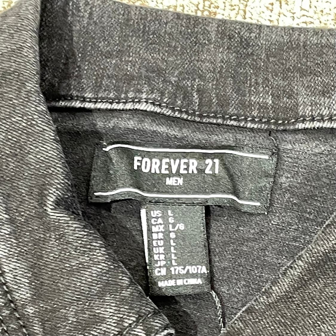 (L) Forever 21 빈티지 블랙 데님 자켓 상품이미지7