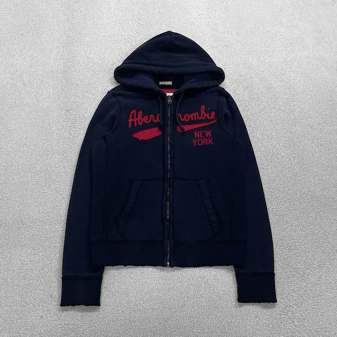 아베크롬비 스펠 로고 후드집업 네이비 상품이미지2