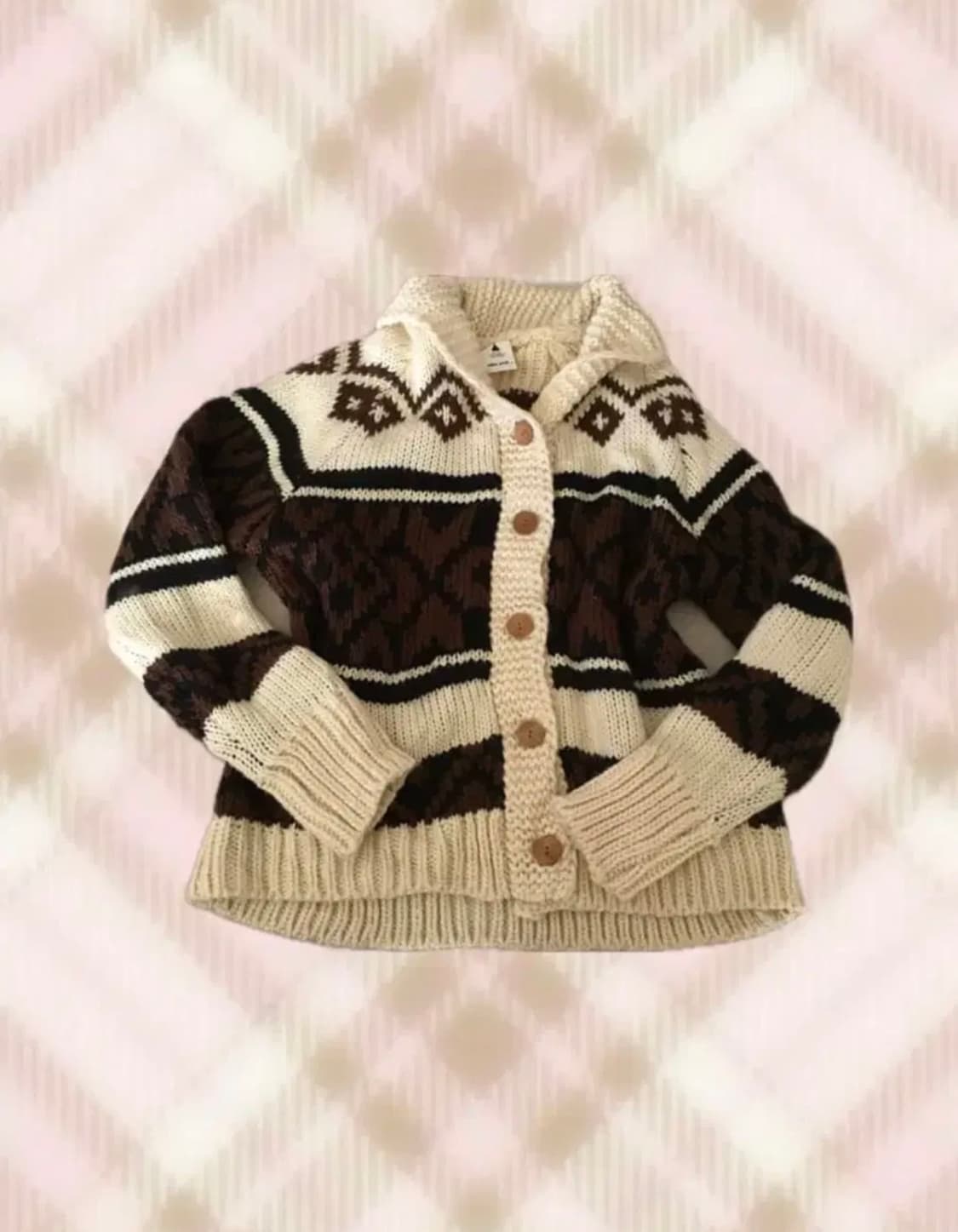 브라운 노르딕 니트 코위찬 가디건 라떼 갸루 러블리 로걀 모리 빈티지 상품이미지1