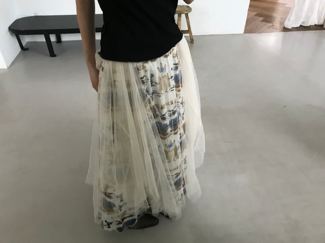 vintage pattern sha skirt 상품이미지2