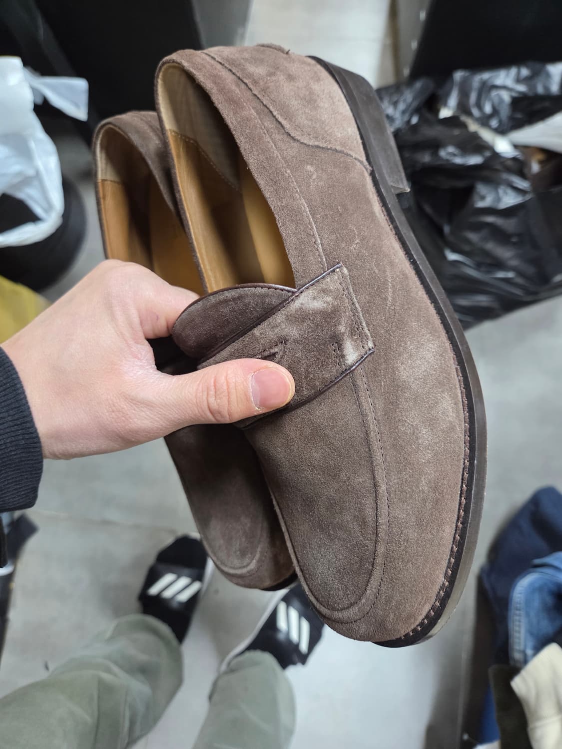 슈펜 깡스타일리스트 스웨이드 레더 로퍼 구두 265 상품이미지7