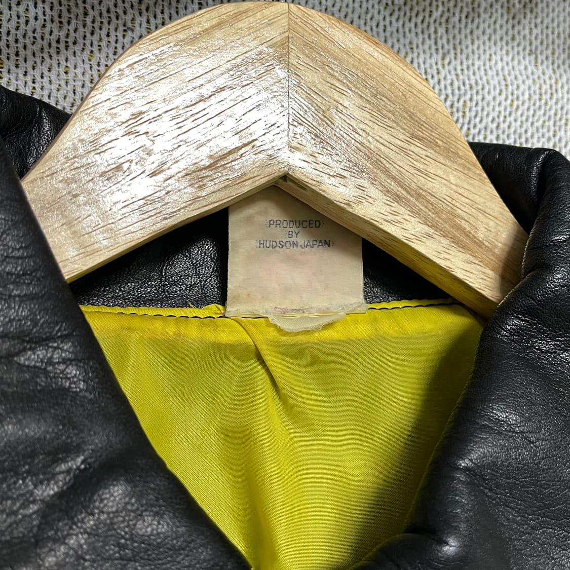 90s Hudson 레더 울 바시티 자켓 made in japan 상품이미지4