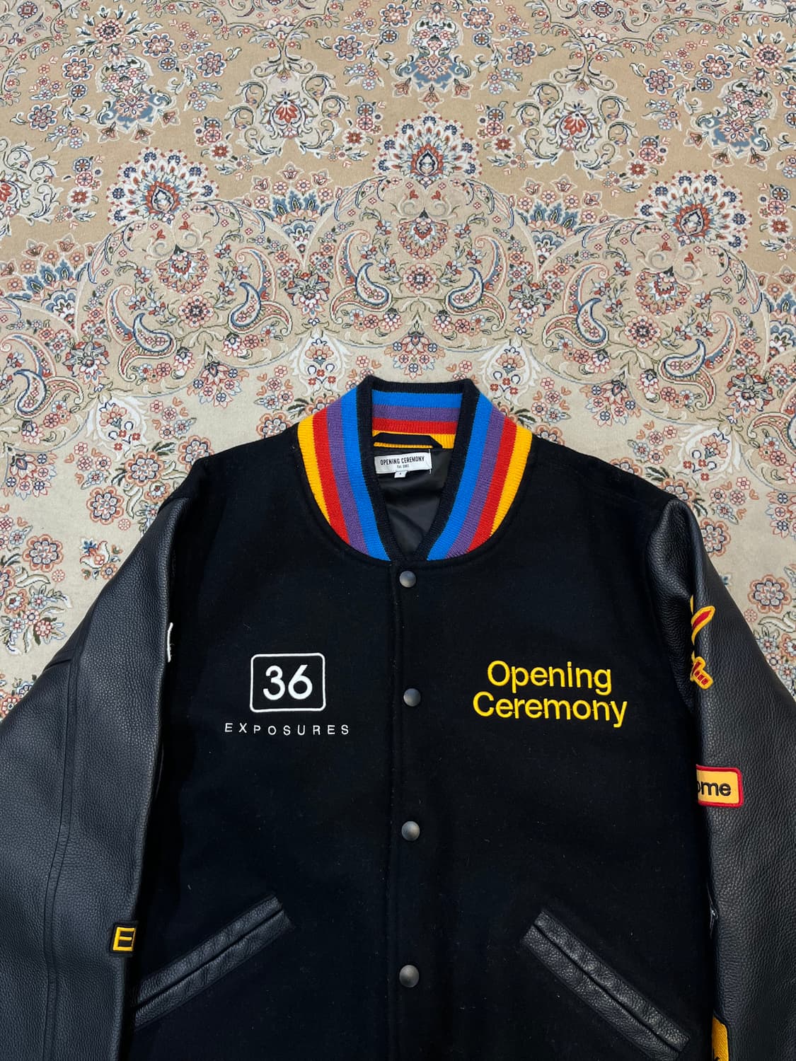 오프닝세레머니 X 코닥 레인보우 패치 바시티자켓 상품이미지7